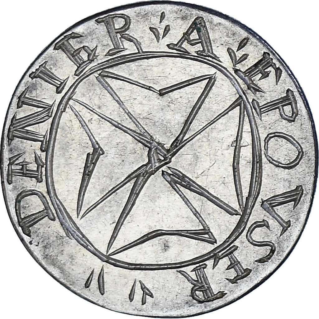 Francia, Denier à épouser, Collection Térisse, MBC, Plata, Terisse:-