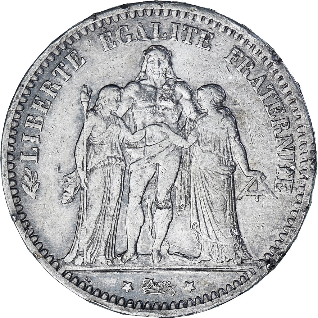 France, Hercule, 5 Francs, 1873, Bordeaux, EF(40-45), Silver, KM:820