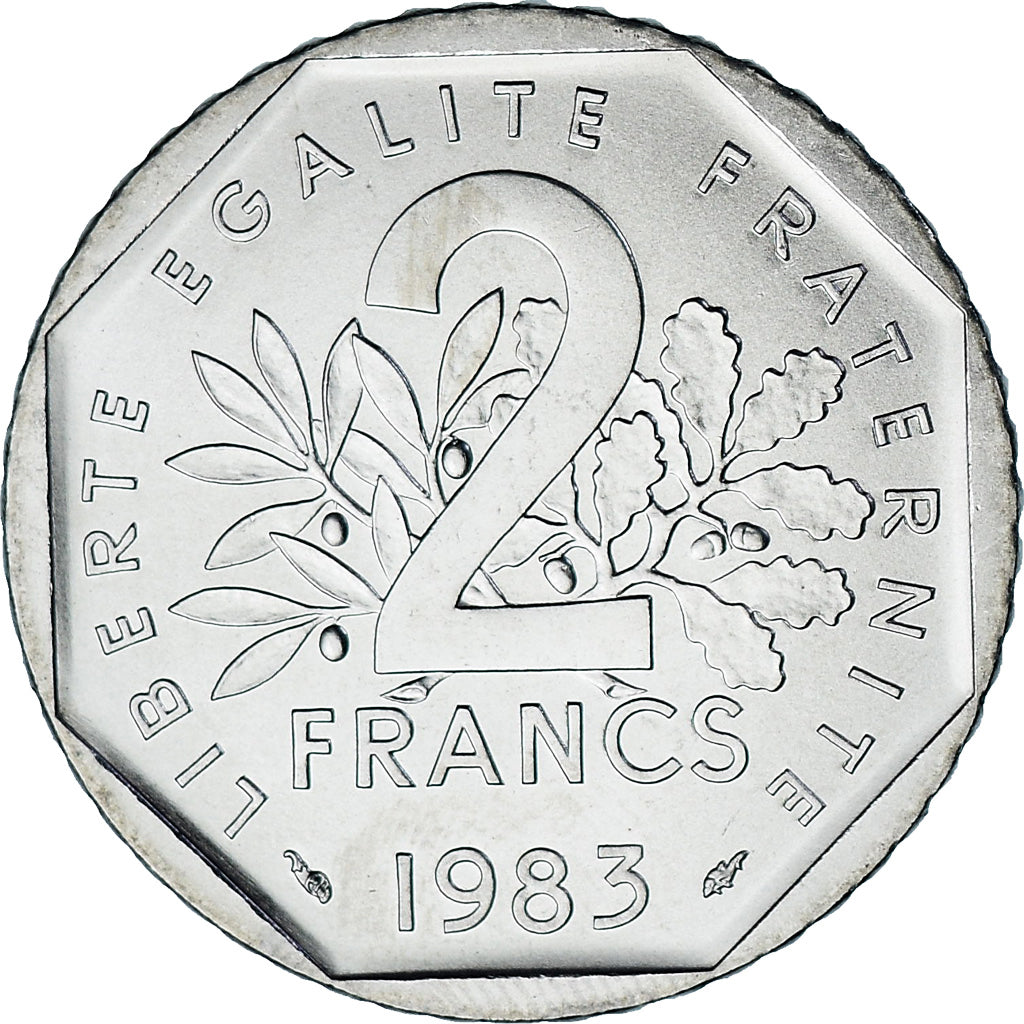 Münze, Frankreich, Semeuse, 2 Francs, 1983, Monnaie de Paris, série FDC, STGL