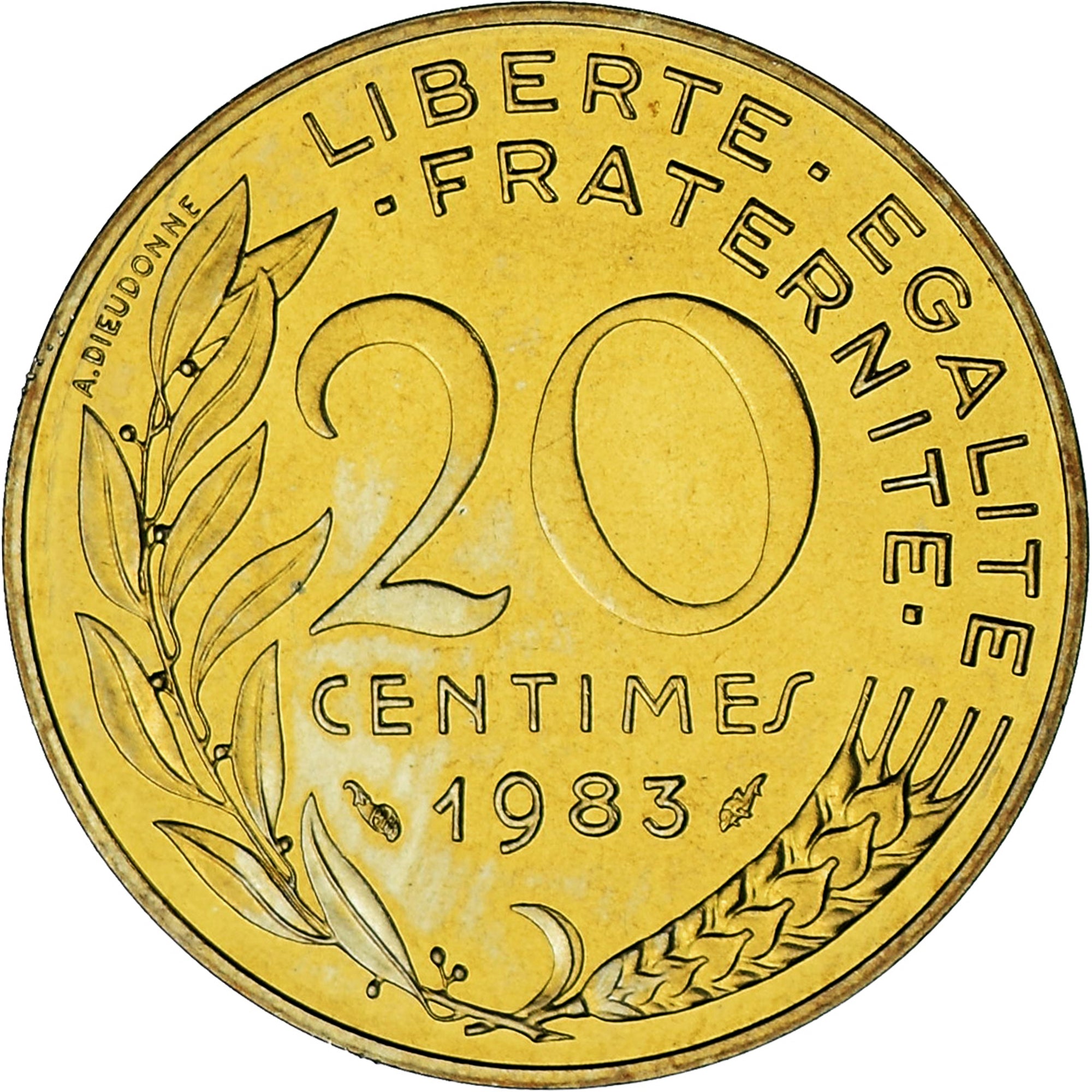 Münze, Frankreich, Marianne, 20 Centimes, 1983, Monnaie de Paris, série FDC