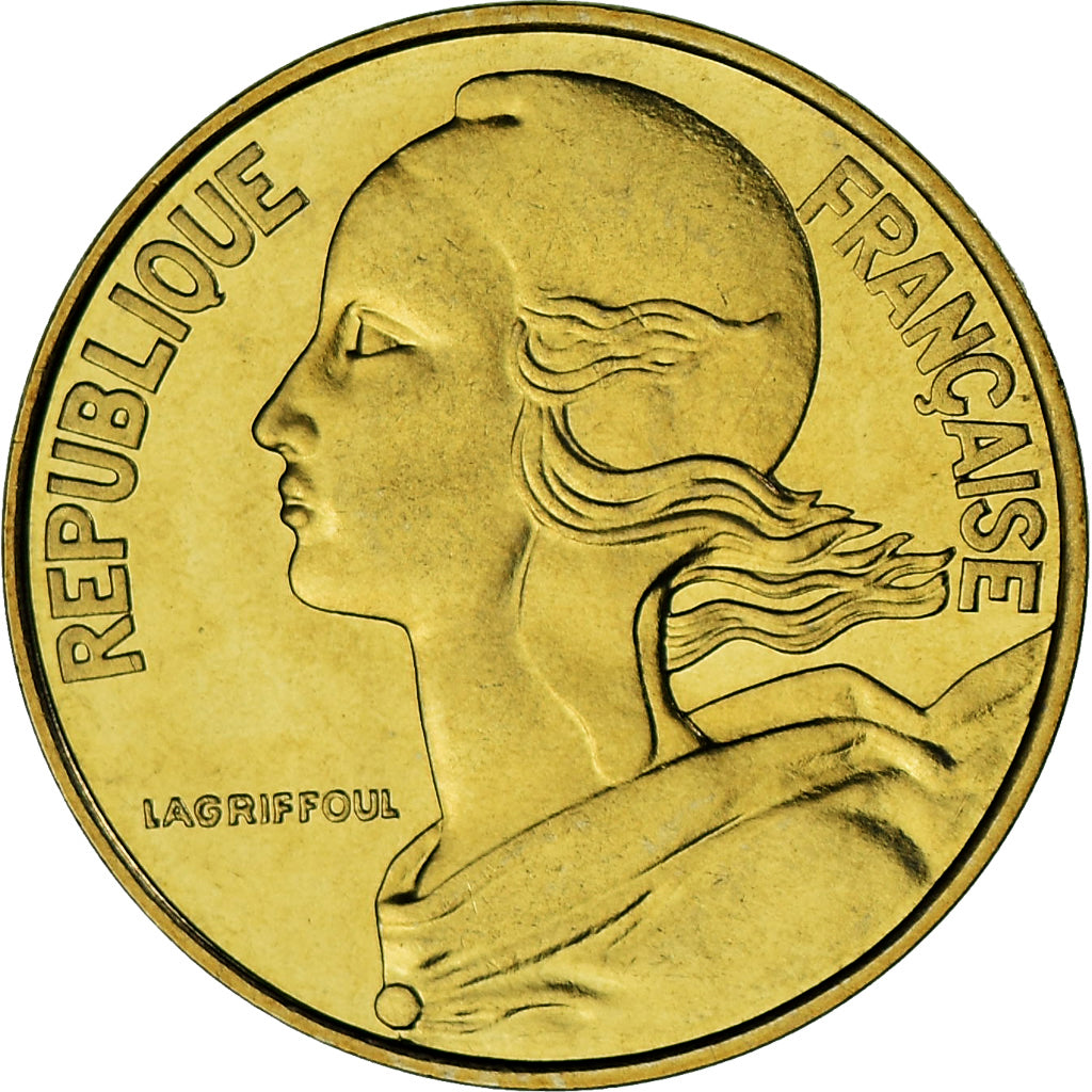 Munten, Frankrijk, Marianne, 20 Centimes, 1976, Monnaie de Paris, série FDC