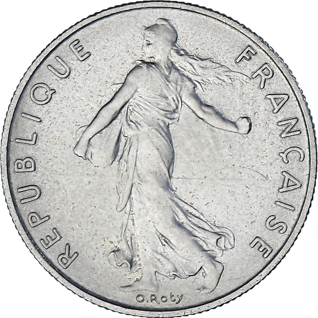 Münze, Frankreich, Semeuse, 1/2 Franc, 1975, Monnaie de Paris, série FDC