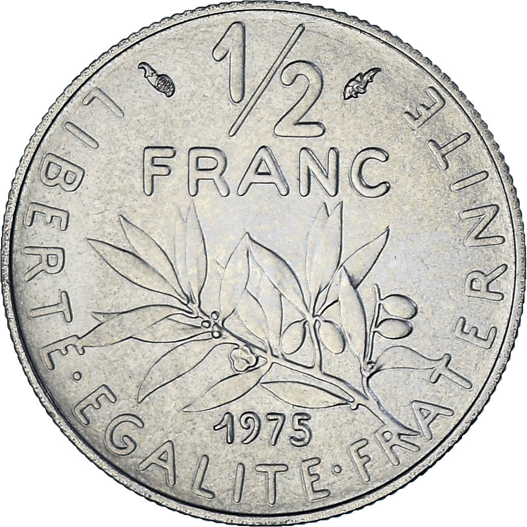 Münze, Frankreich, Semeuse, 1/2 Franc, 1975, Monnaie de Paris, série FDC