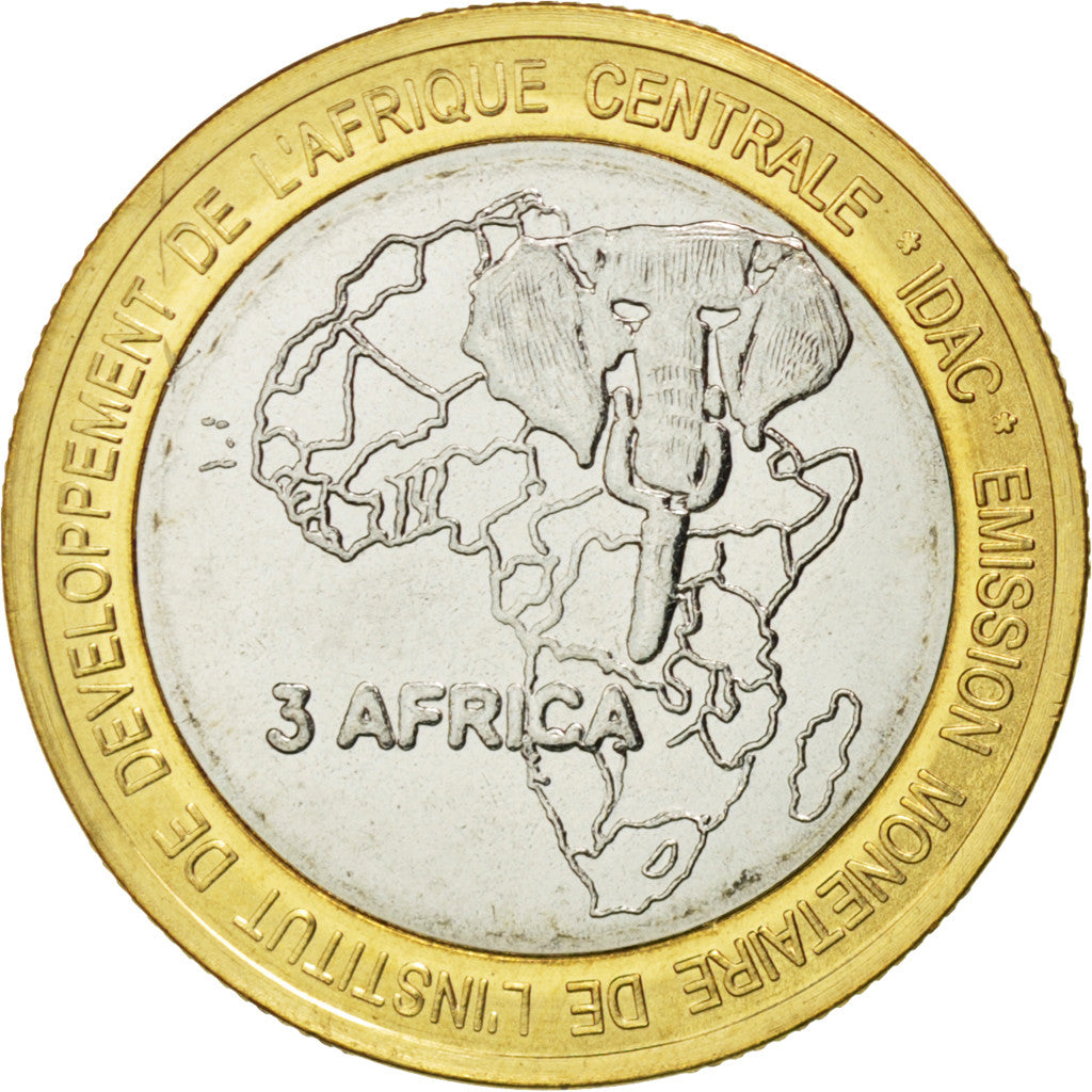 Moneta, Camerun, 4500 CFA Francs-3 Africa, 2005, SPL, Bi-metallico, KM:24