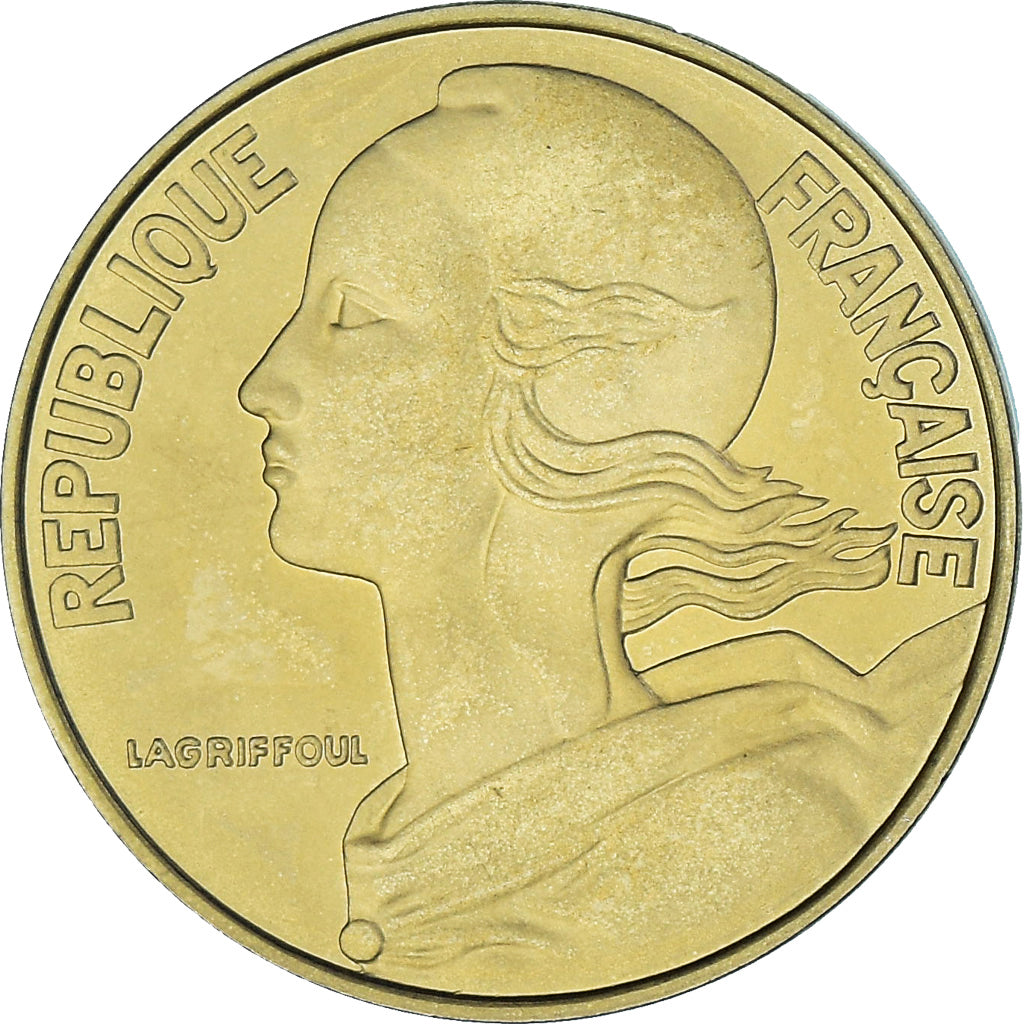 Moeda, França, Marianne, 20 Centimes, 1975, Monnaie de Paris, série FDC