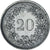 Münze, Schweiz, 20 Rappen, 1969, Bern, UNZ, Kupfer-Nickel, KM:29a