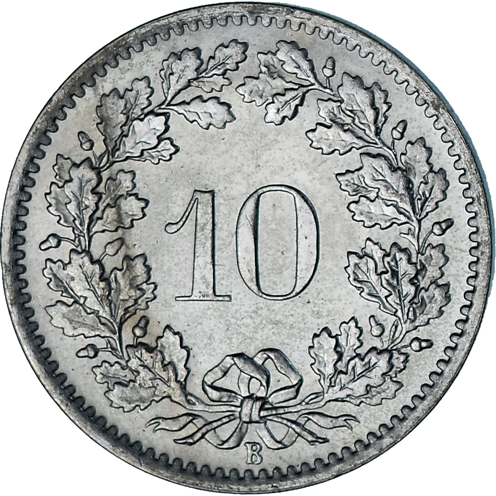 Münze, Schweiz, 10 Rappen, 1968, Bern, UNZ, Kupfer-Nickel, KM:27