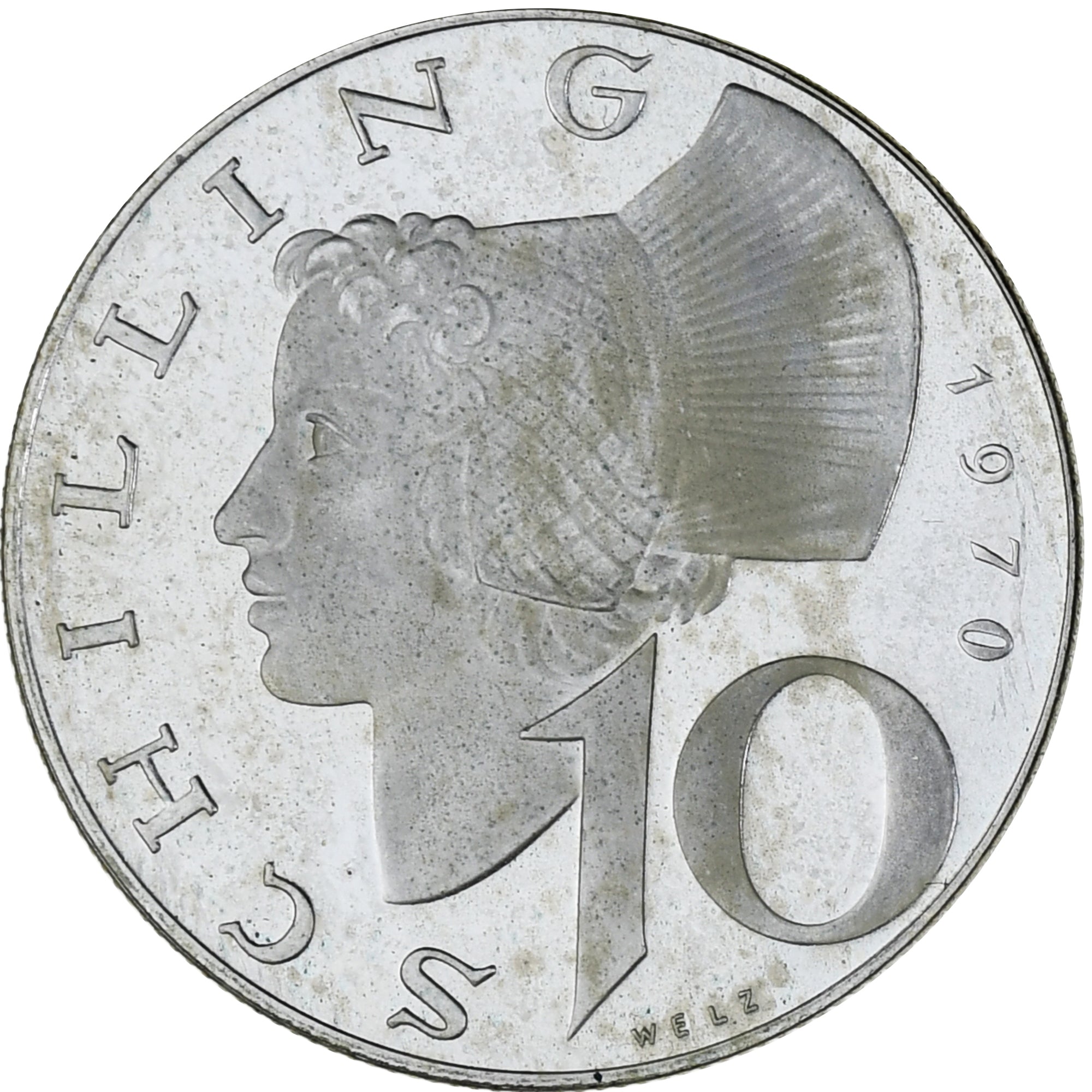 Coin, Austria, 10 Schilling, 1970, Vienna, Proof, MS(60-62), Silver, KM:2882