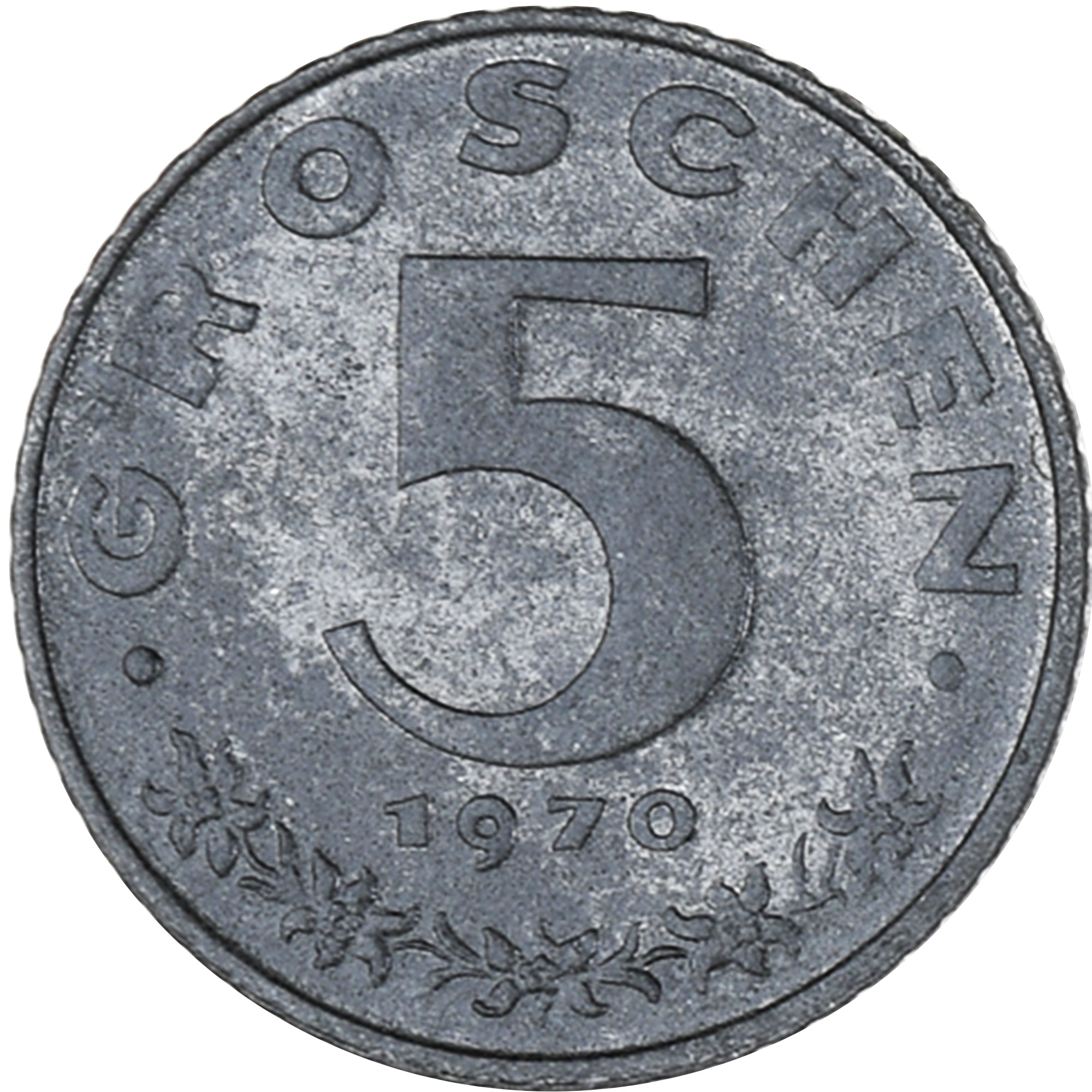 Munten, Oostenrijk, 5 Groschen, 1970, Vienna, Proof, UNC-, Zinc, KM:2875