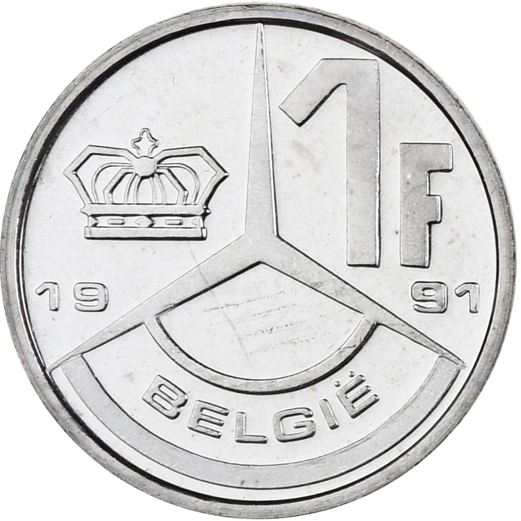 Münze, Belgien, Baudouin I, Frank, 1991, Brussels, série FDC, STGL, Nickel