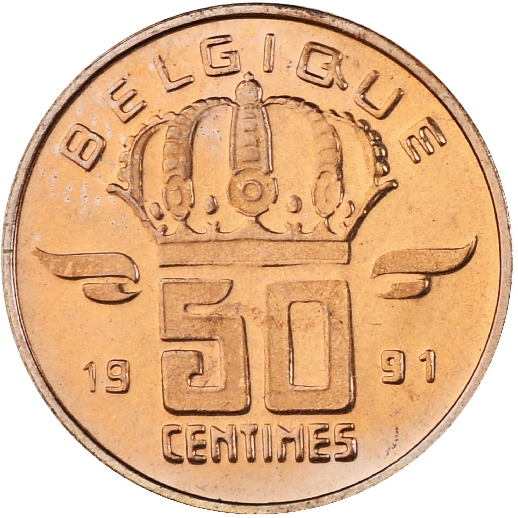 Moneta, Belgio, Baudouin I, 50 Centimes, 1991, Brussels, série FDC, FDC