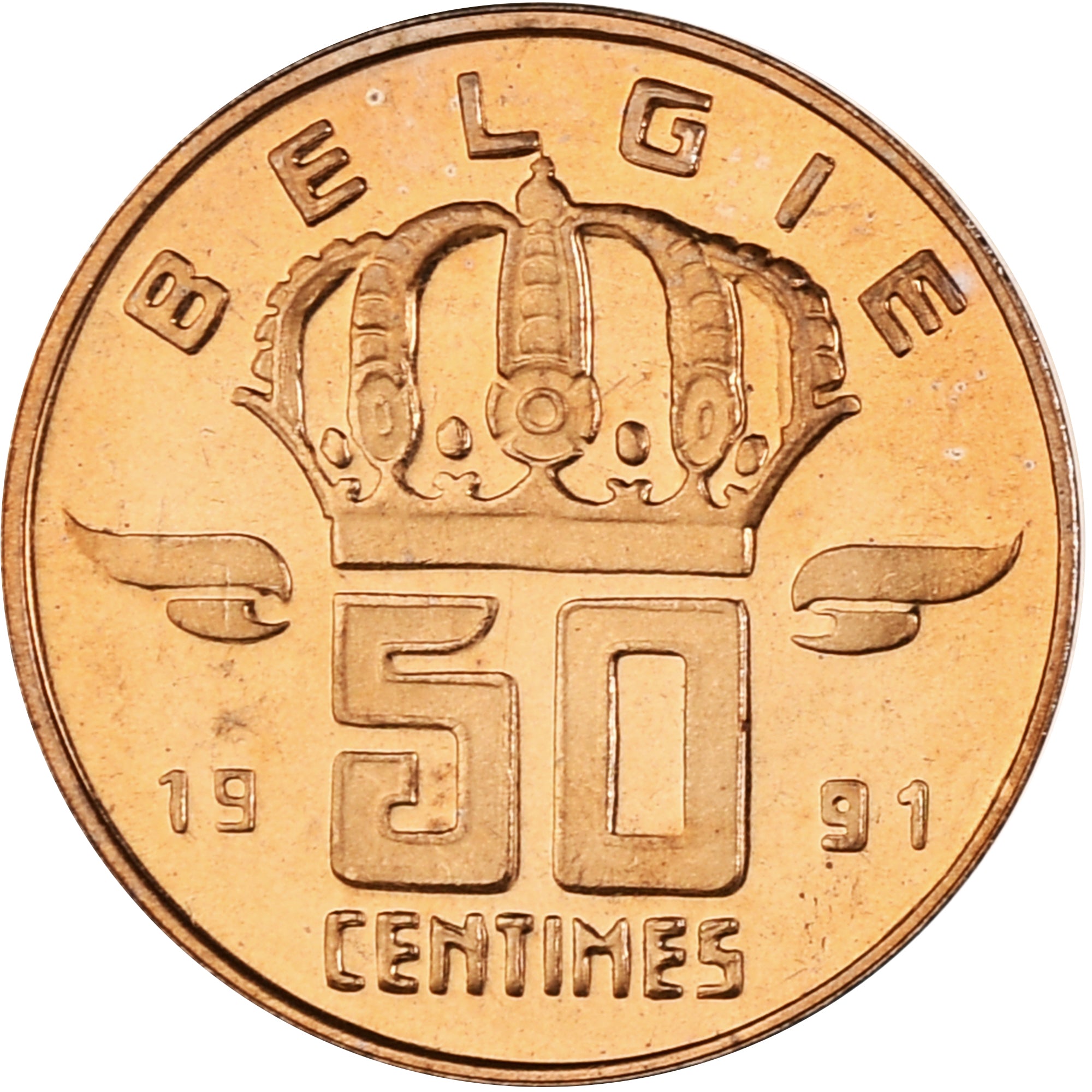 Munten, België, Baudouin I, 50 Centimes, 1991, Brussels, série FDC, FDC