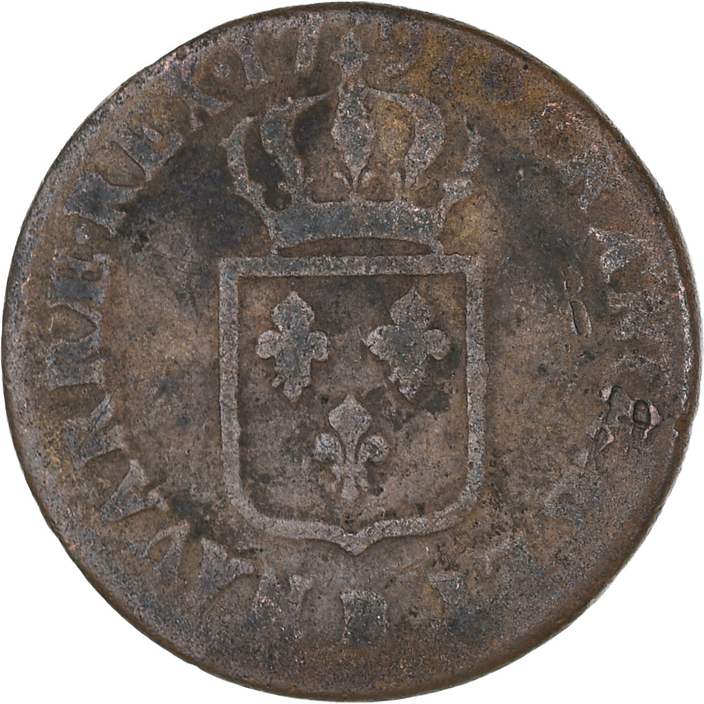 Monnaie, France, Louis XVI, Sol, 1791, Rouen, B+, Cuivre, Gadoury:350, KM:578.3