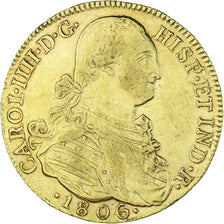 Colômbia, Charles IV, 8 Escudos, 1806, Bogota, Dourado, EF(40-45)