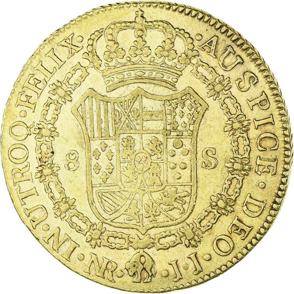 Colômbia, Charles IV, 8 Escudos, 1806, Bogota, Dourado, EF(40-45)