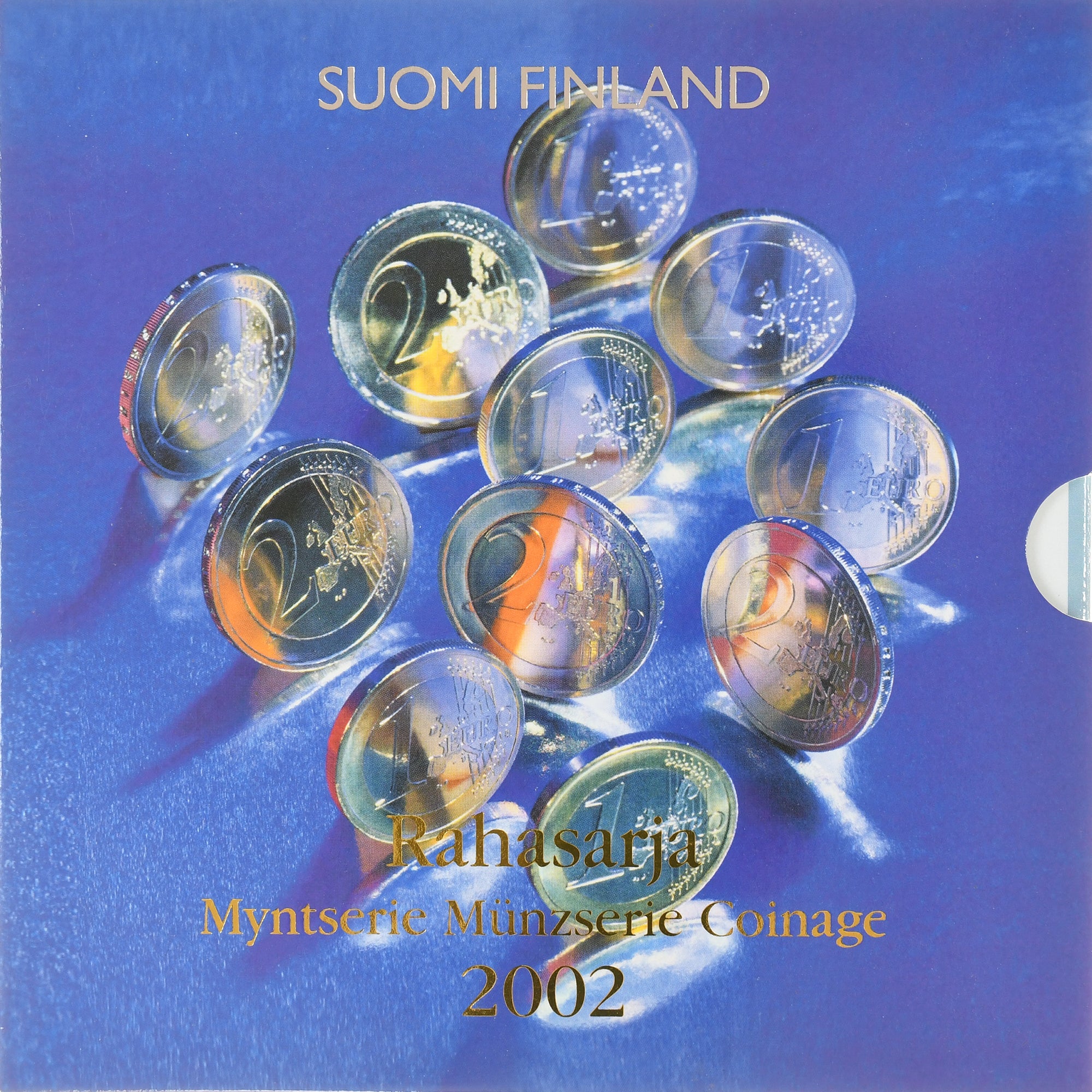 Finnland, Coffret 1c. à 2€ + jeton, Helsinki cathedral, 2002, Mint of