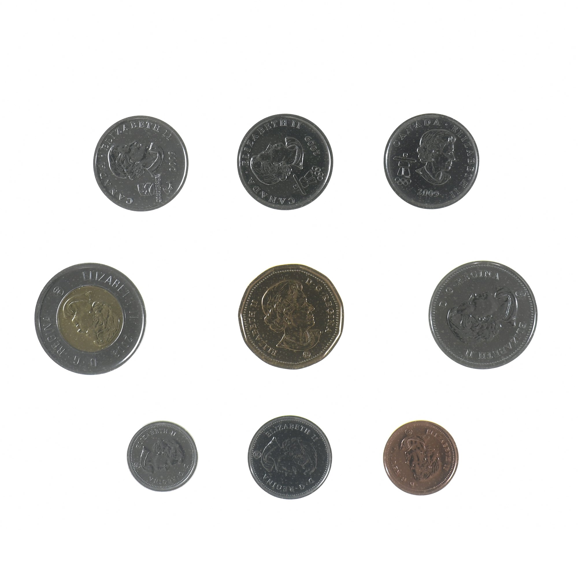 Coin, Canada, Vancouver Olympics, 1 c. to 2$, 2009, Royal Canadian Mint, UNC