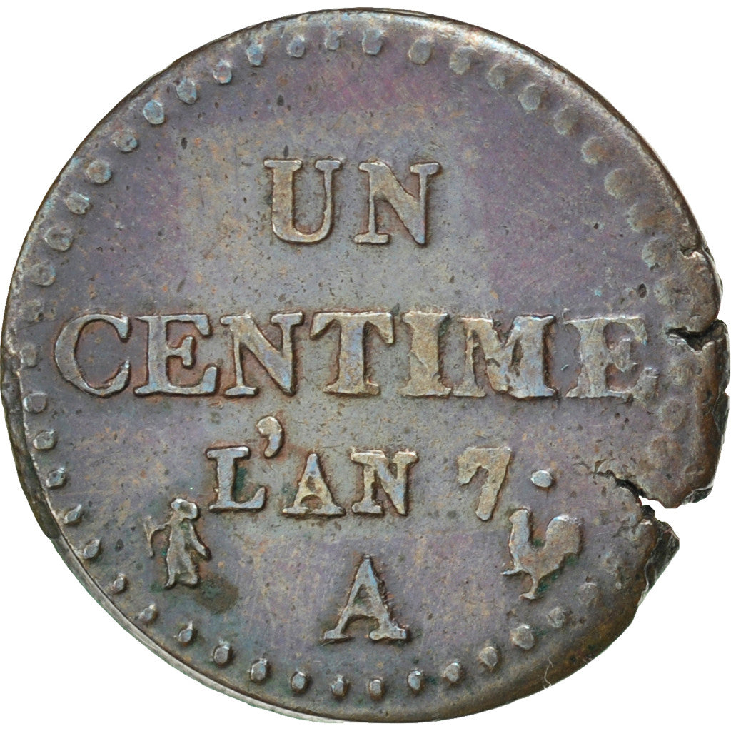 Coin, France, Dupré, Centime, 1798, Paris, EF(40-45), Bronze, KM:646