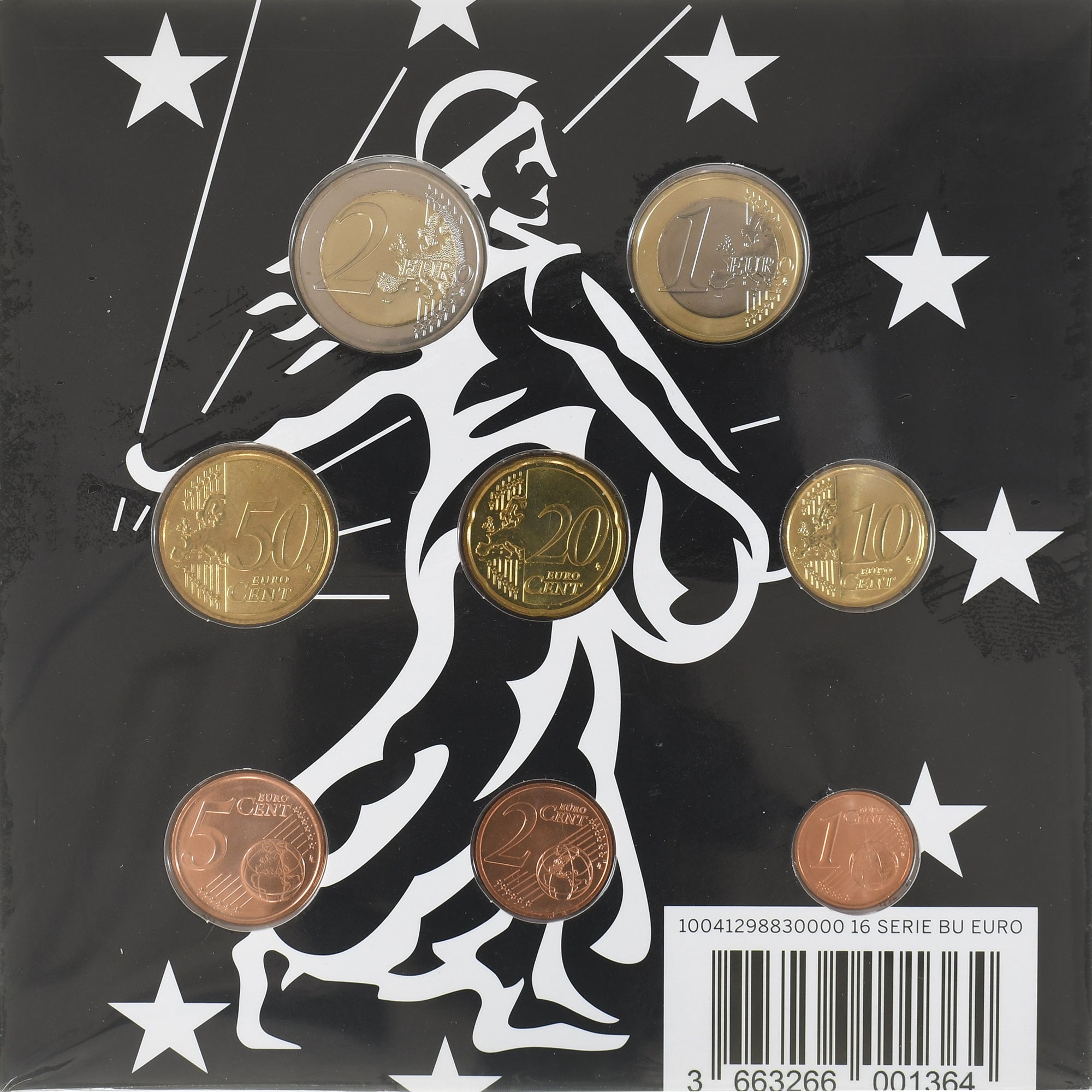 Frankreich, Coffret 1c. à 2€, 2016, Monnaie de Paris, BU, STGL