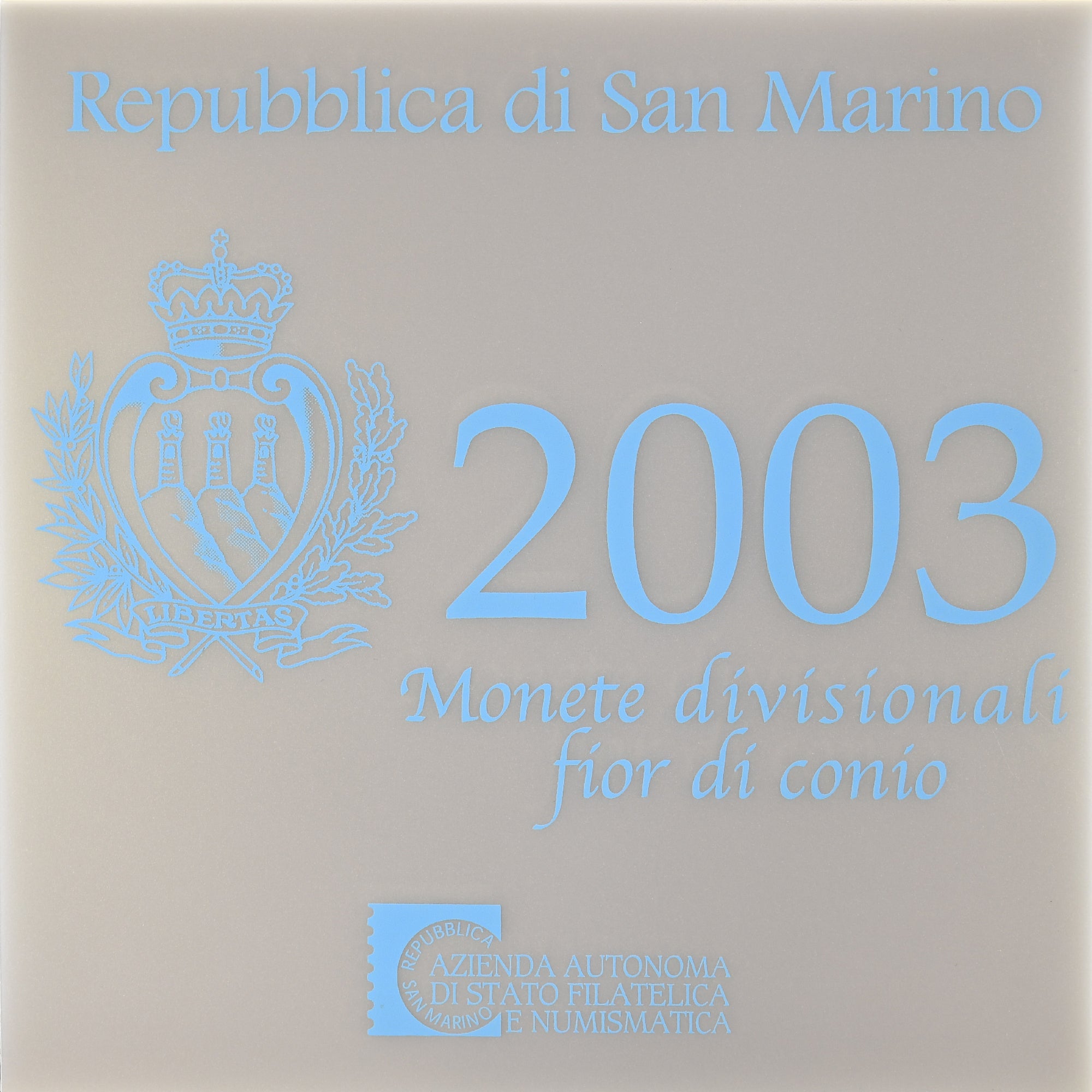 San Marino, Coffret 1c. à 2€, 2003, Rome, FDC, FDC, N.C.