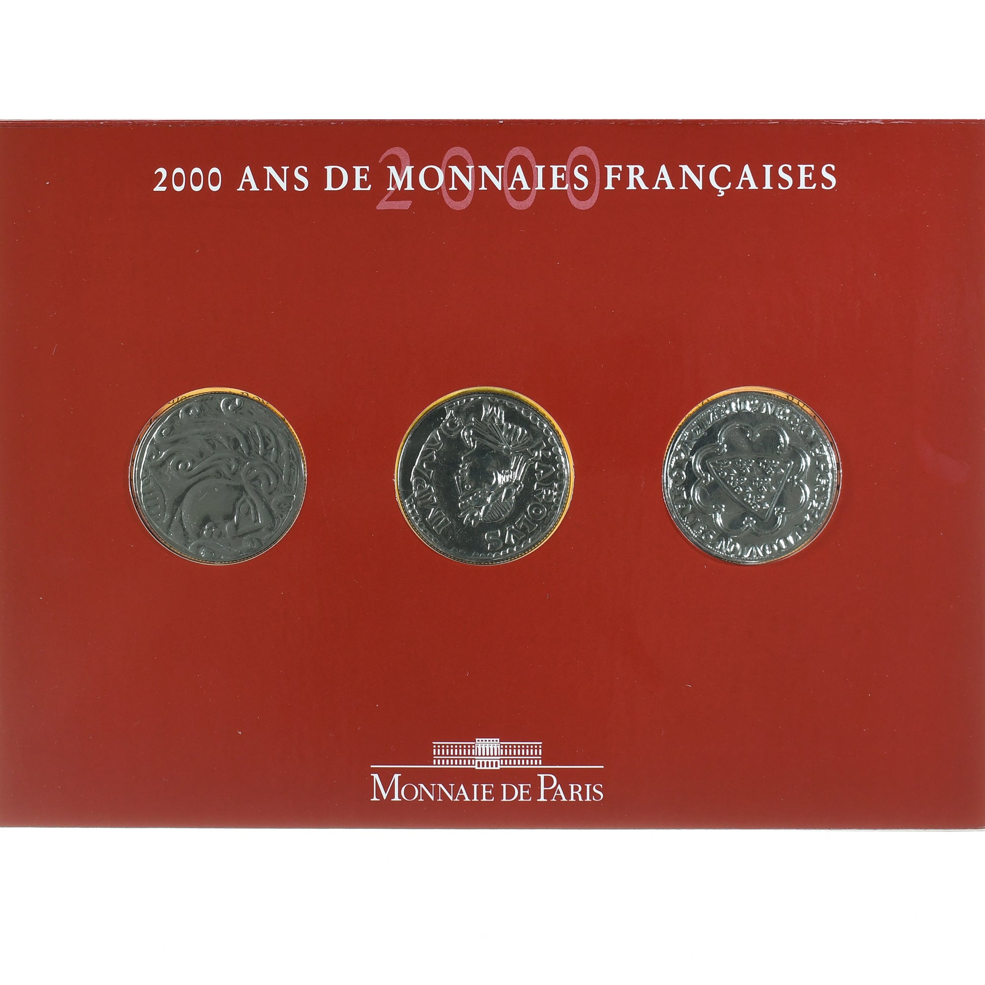 France, Coffret 3x 5 Francs, 2000 Ans de Monnaies Françaises (1/3), 2000
