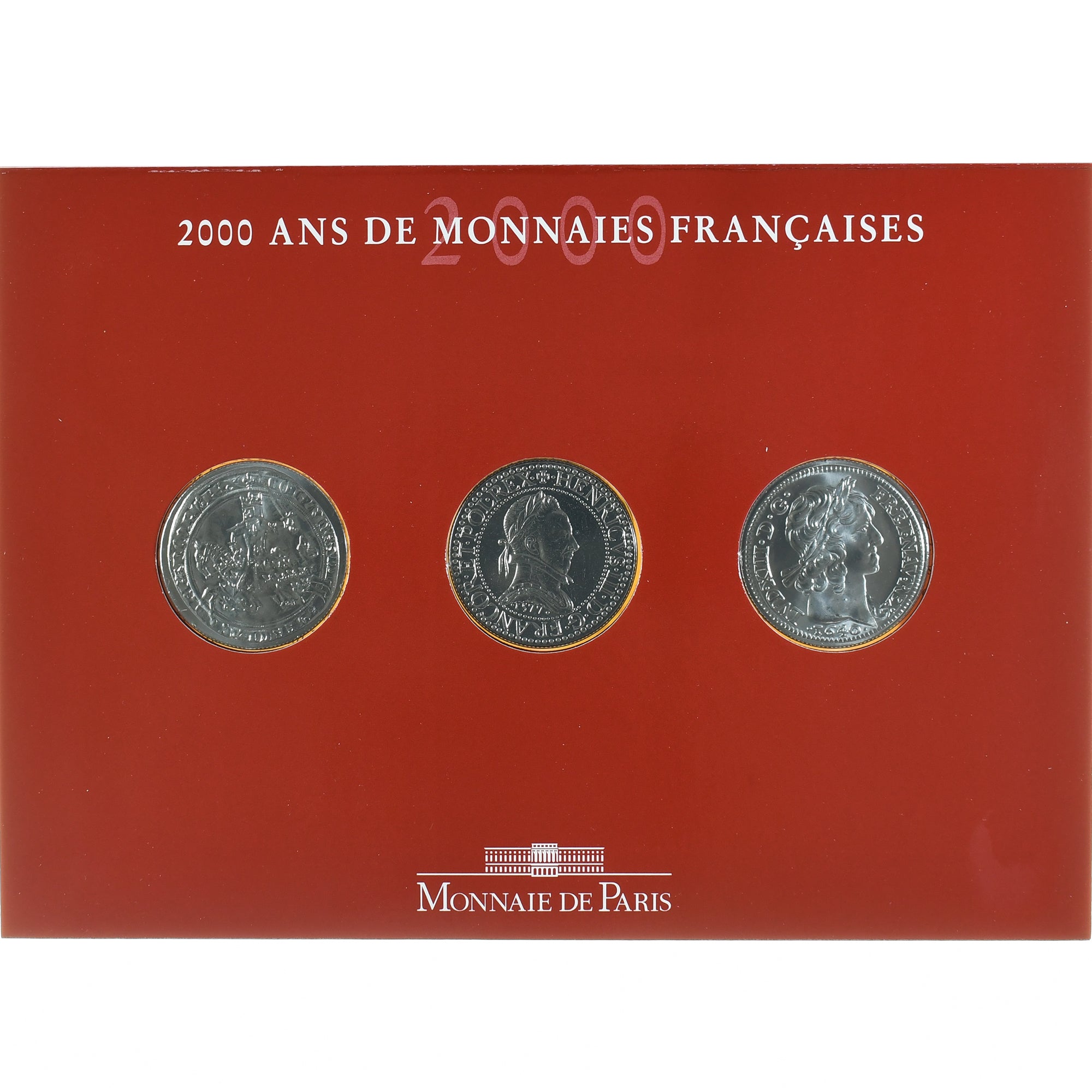 Francia, Coffret 3x 5 Francs, 2000 Ans de Monnaies Françaises (2/3), 2000