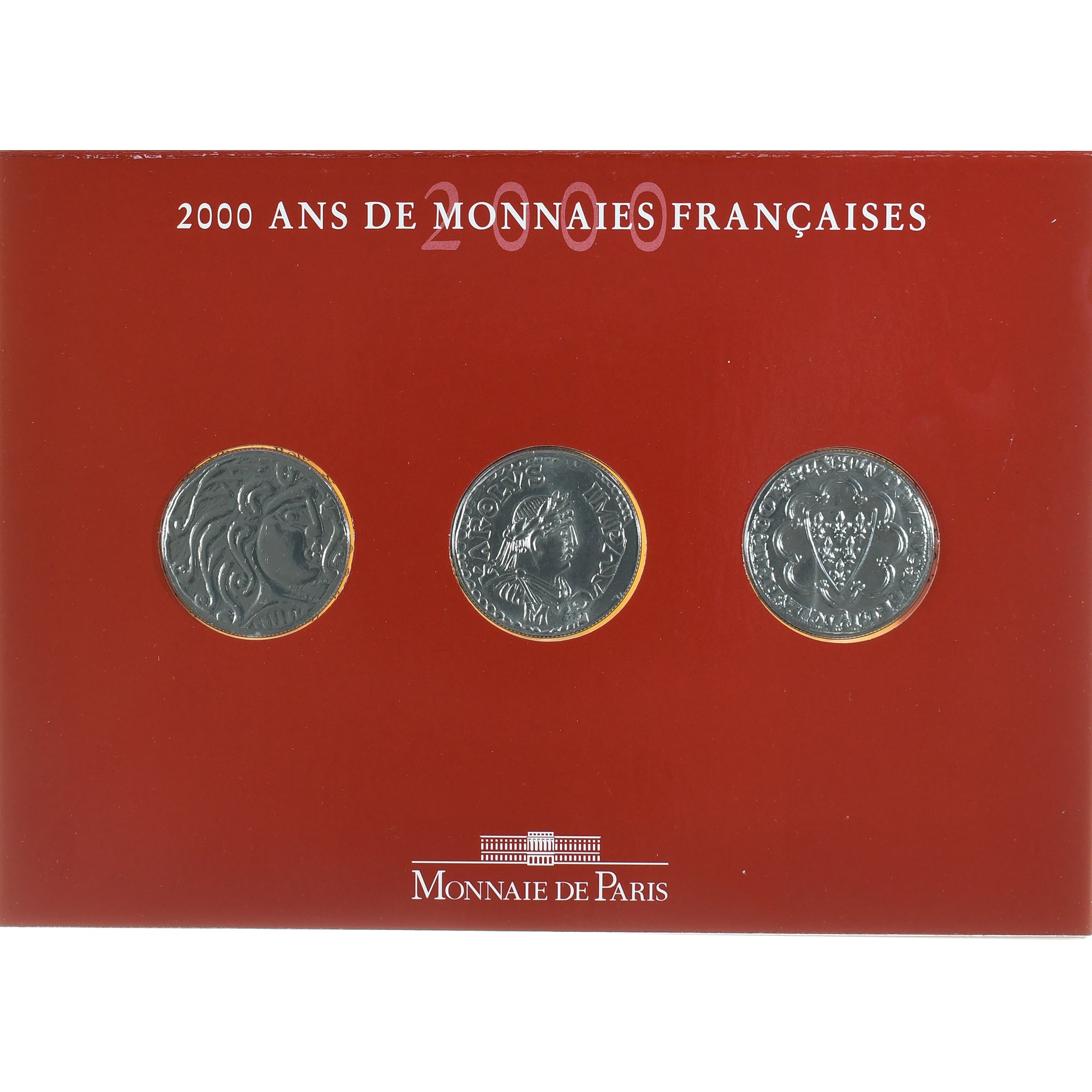 Frankreich, Coffret 3x 5 Francs, 2000 Ans de Monnaies Françaises (1/3), 2000