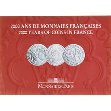 France, Coffret 3x 5 Francs, 2000 Ans de Monnaies Françaises (1/3), 2000