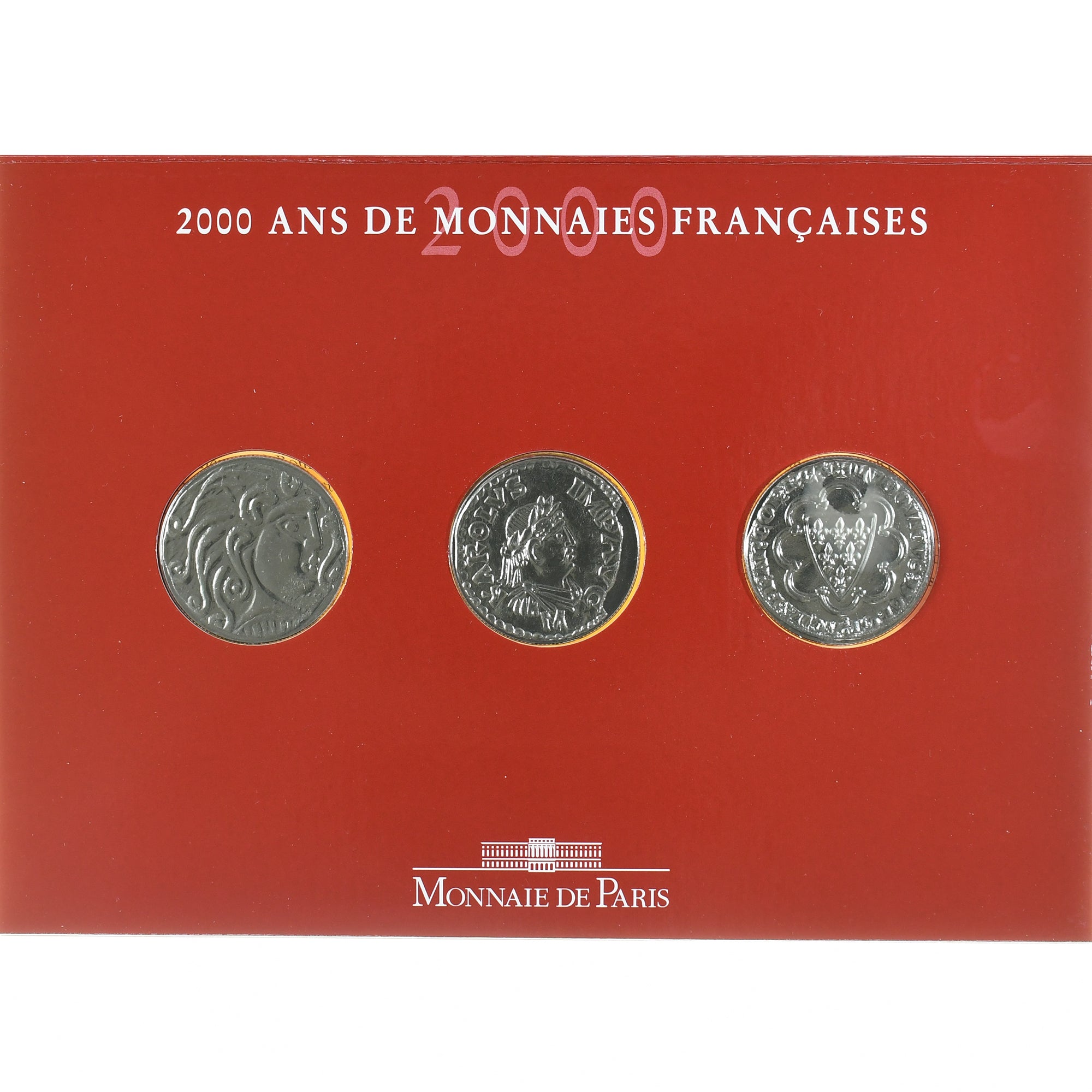 Frankreich, Coffret 3x 5 Francs, 2000 Ans de Monnaies Françaises (1/3), 2000