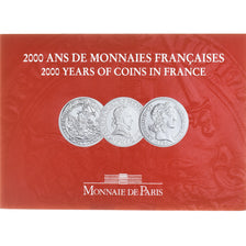 Francia, Coffret 3x 5 Francs, 2000 Ans de Monnaies Françaises (2/3), 2000