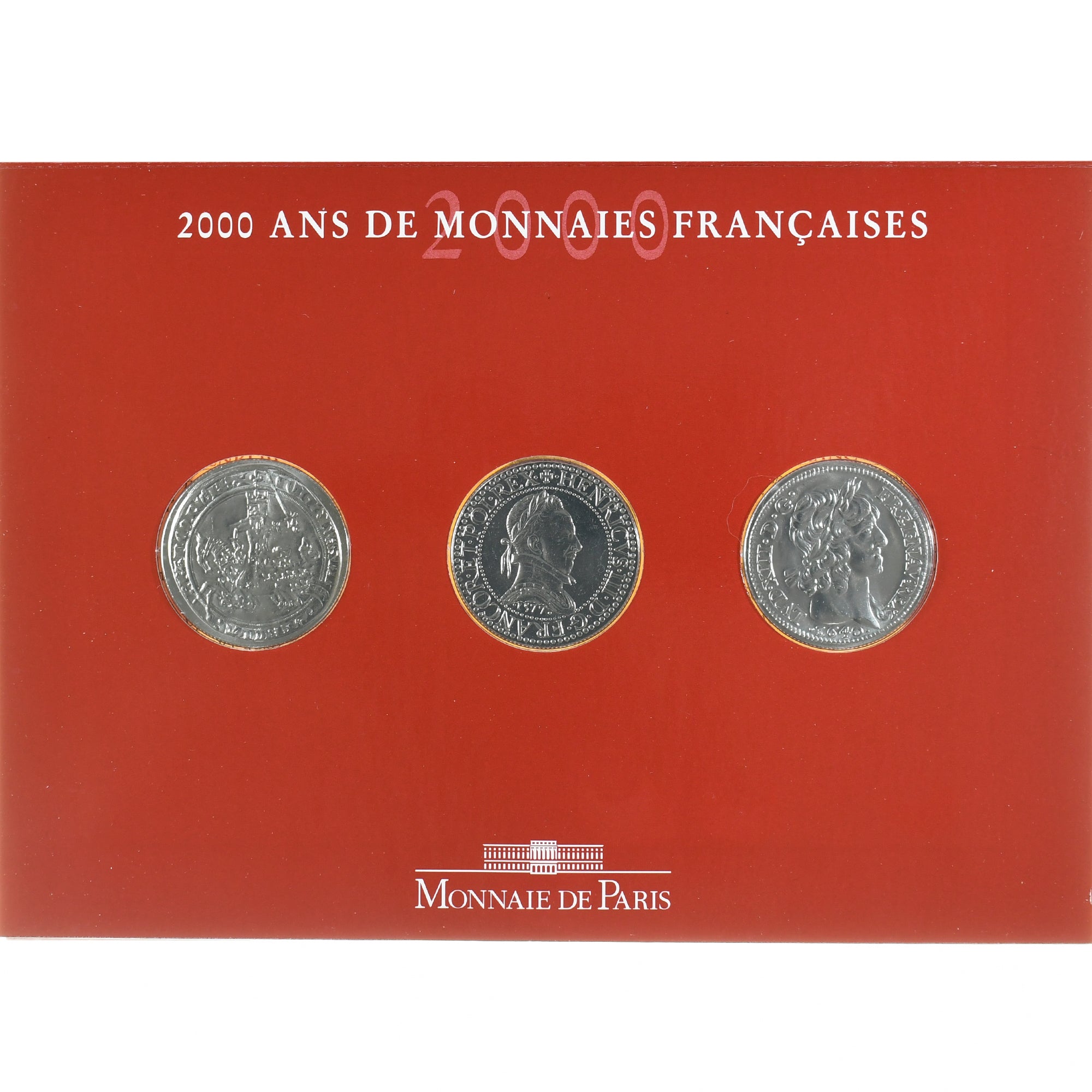 Francia, Coffret 3x 5 Francs, 2000 Ans de Monnaies Françaises (2/3), 2000