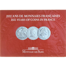Francia, Coffret 3x 5 Francs, 2000 Ans de Monnaies Françaises (2/3), 2000