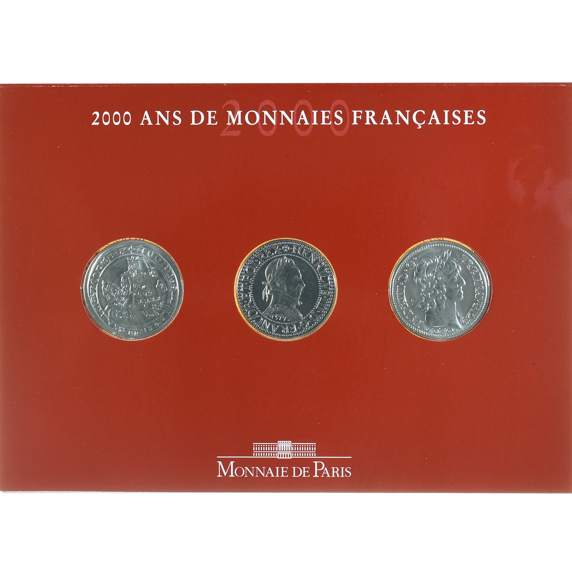 Francia, Coffret 3x 5 Francs, 2000 Ans de Monnaies Françaises (2/3), 2000