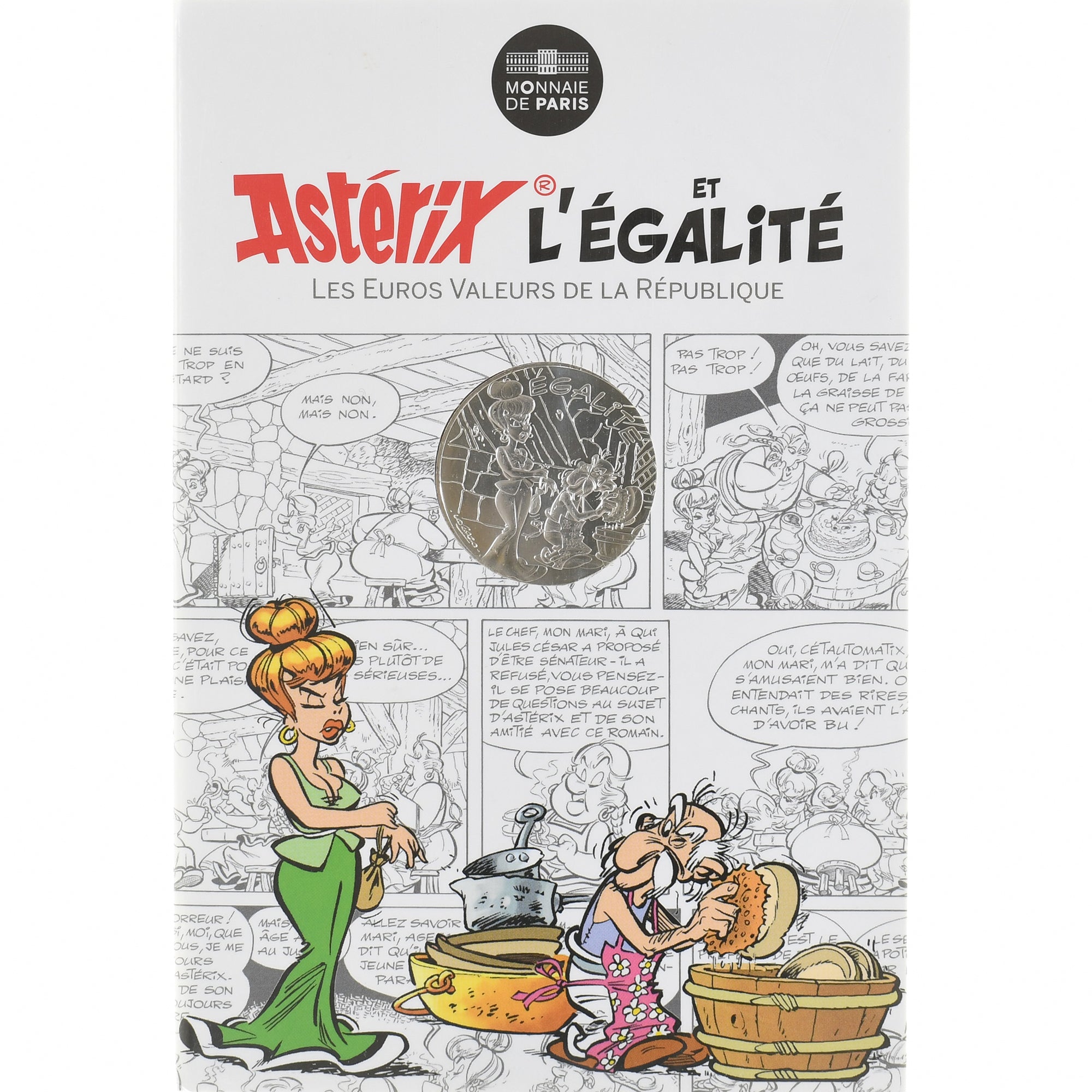 France, 10 Euro, Astérix Égalité (La zizanie), 2015, MDP, BU, FDC, Argent