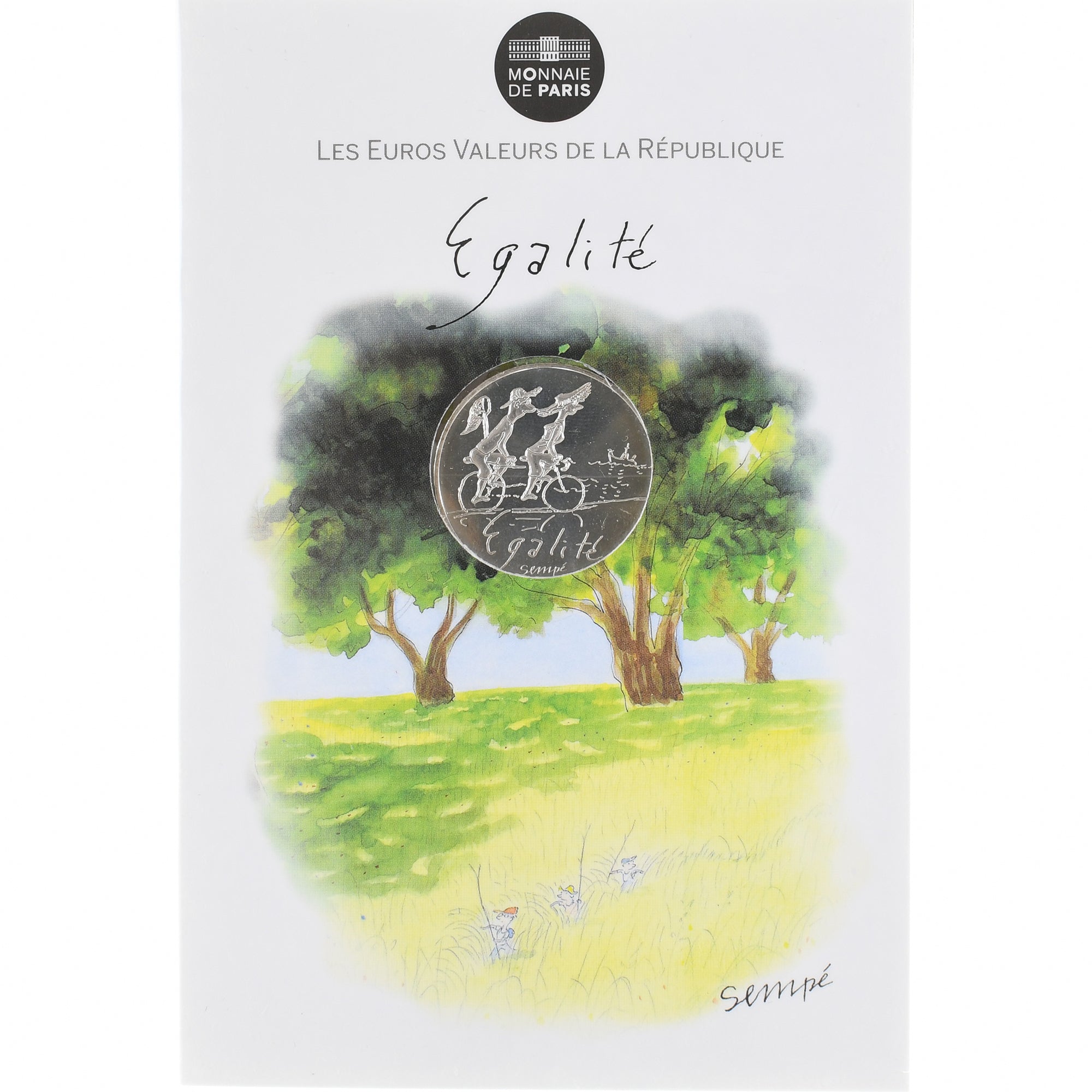 Francja, 10 Euro, Sempé - Égalité - Été, 2014, Monnaie de Paris, BU