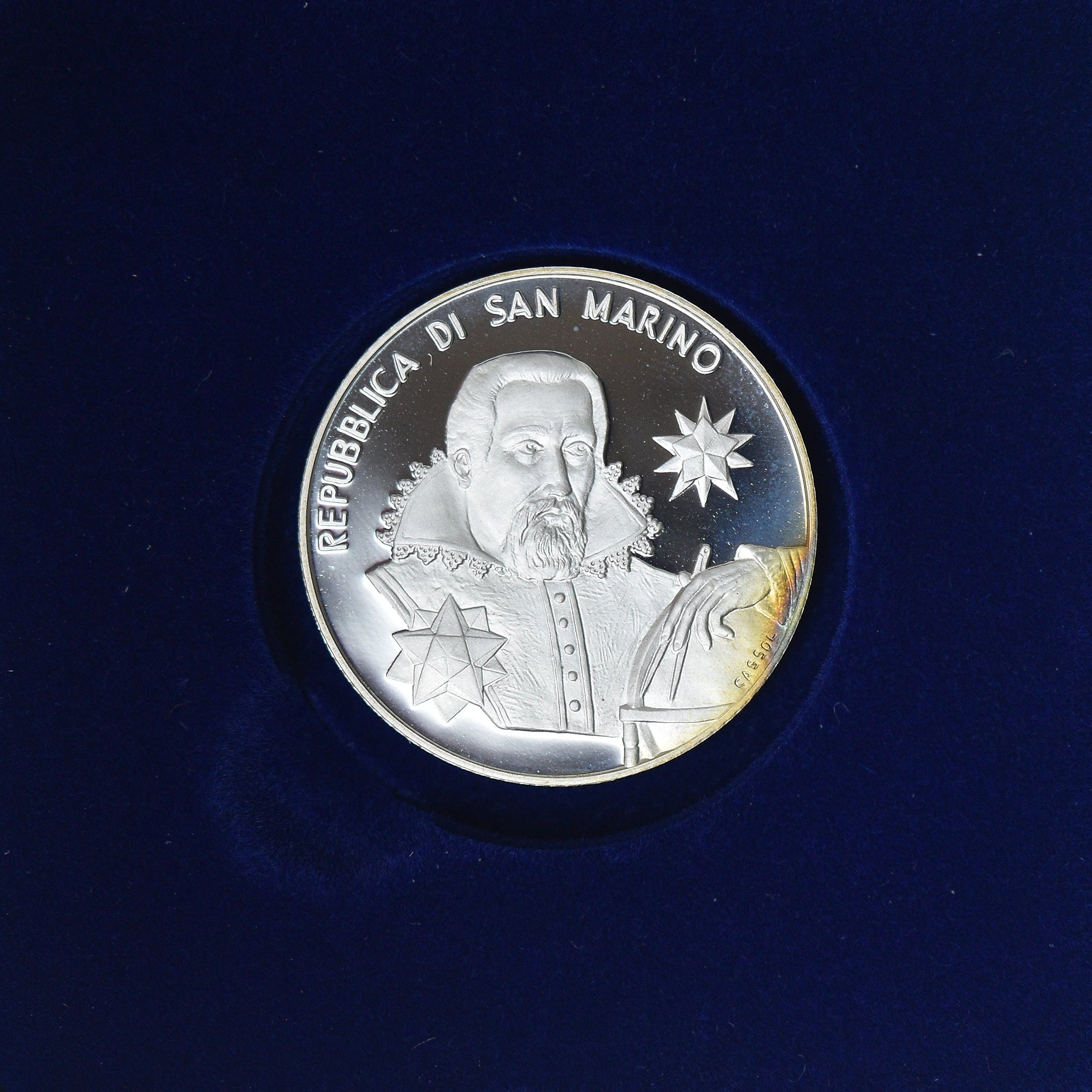 Saint Marin , 5 Euro, Keplero Astronomia Nova (400° Anniv.), 2009, Rome, BE
