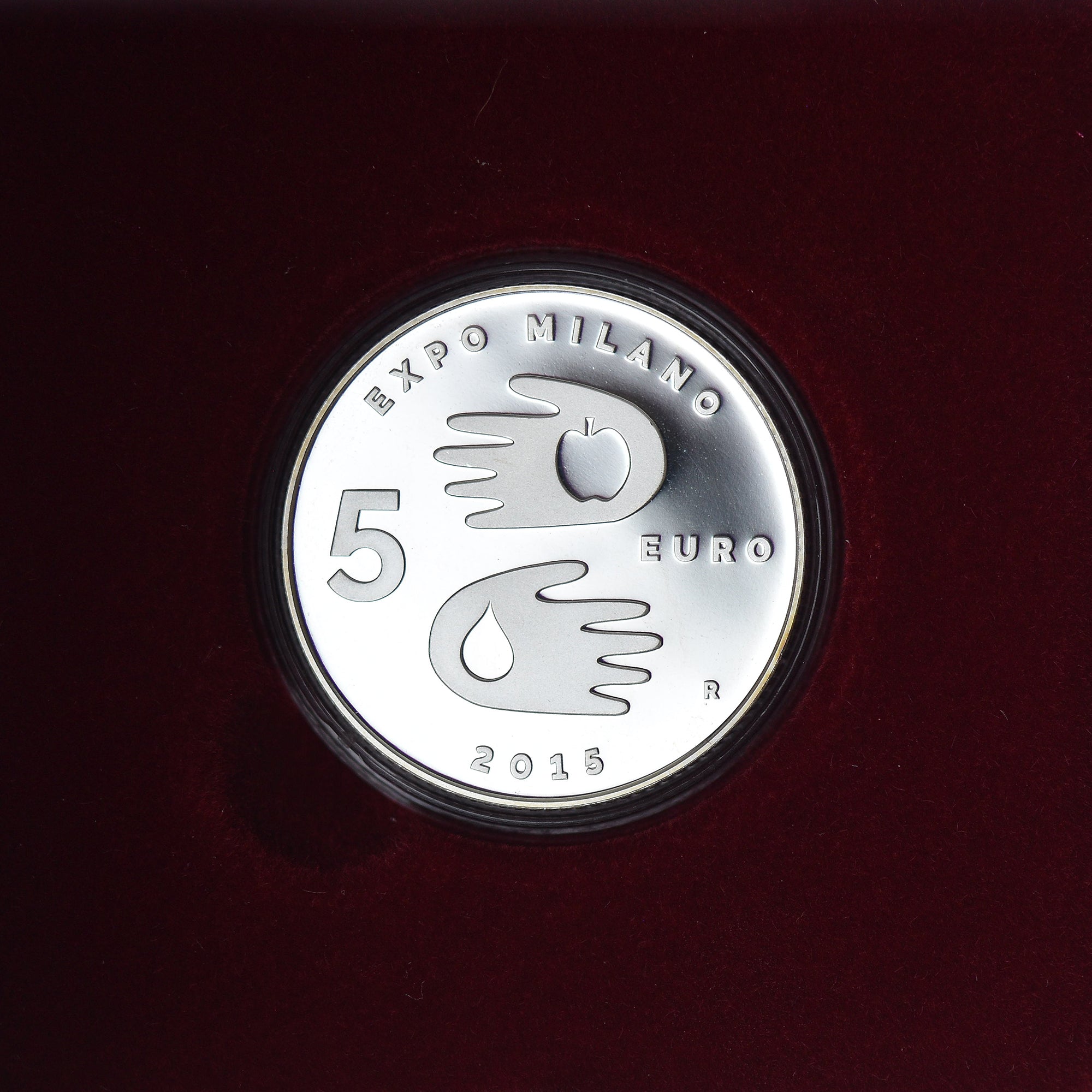 San Marino, 5 Euro, Expo Milano, 2015, Rome, BE, MS(65-70), Prata