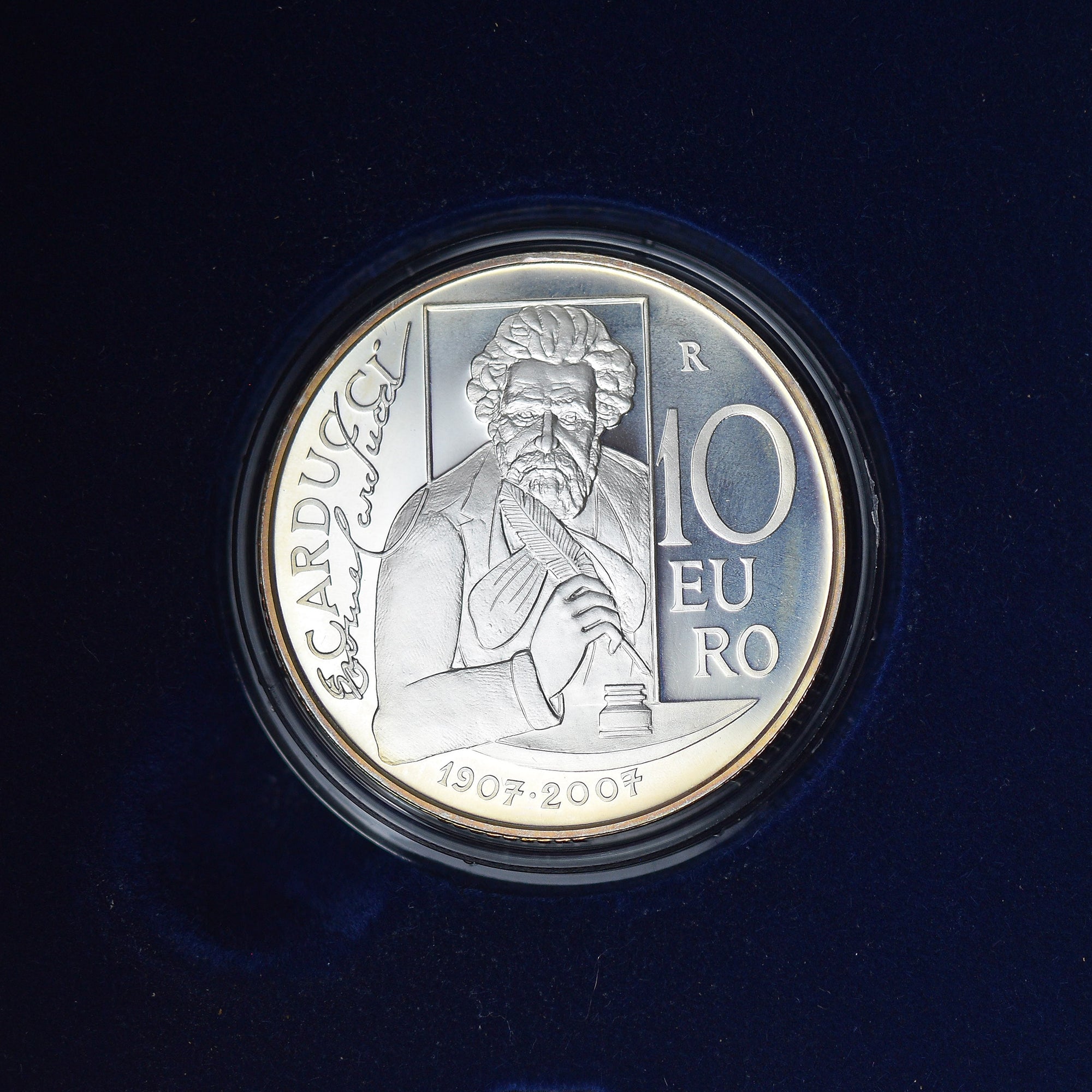 San Marino, 10 Euro, Giousè Carducci (100° Anniv.), 2007, Rome, BE, MS(65-70)