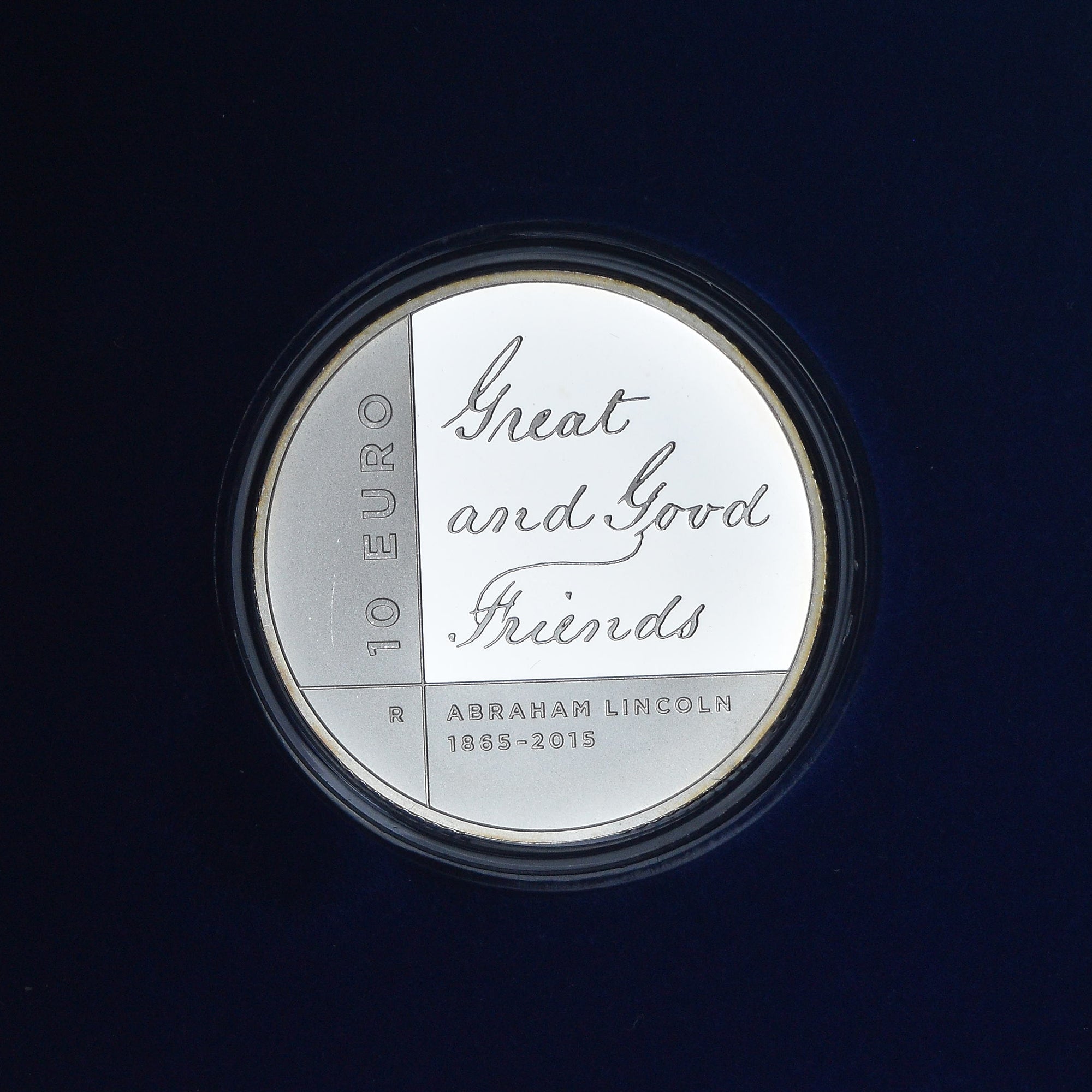 San Marino, 10 Euro, Scomparsa di Abraham Lincoln (150° Anniv.), 2015, Rome