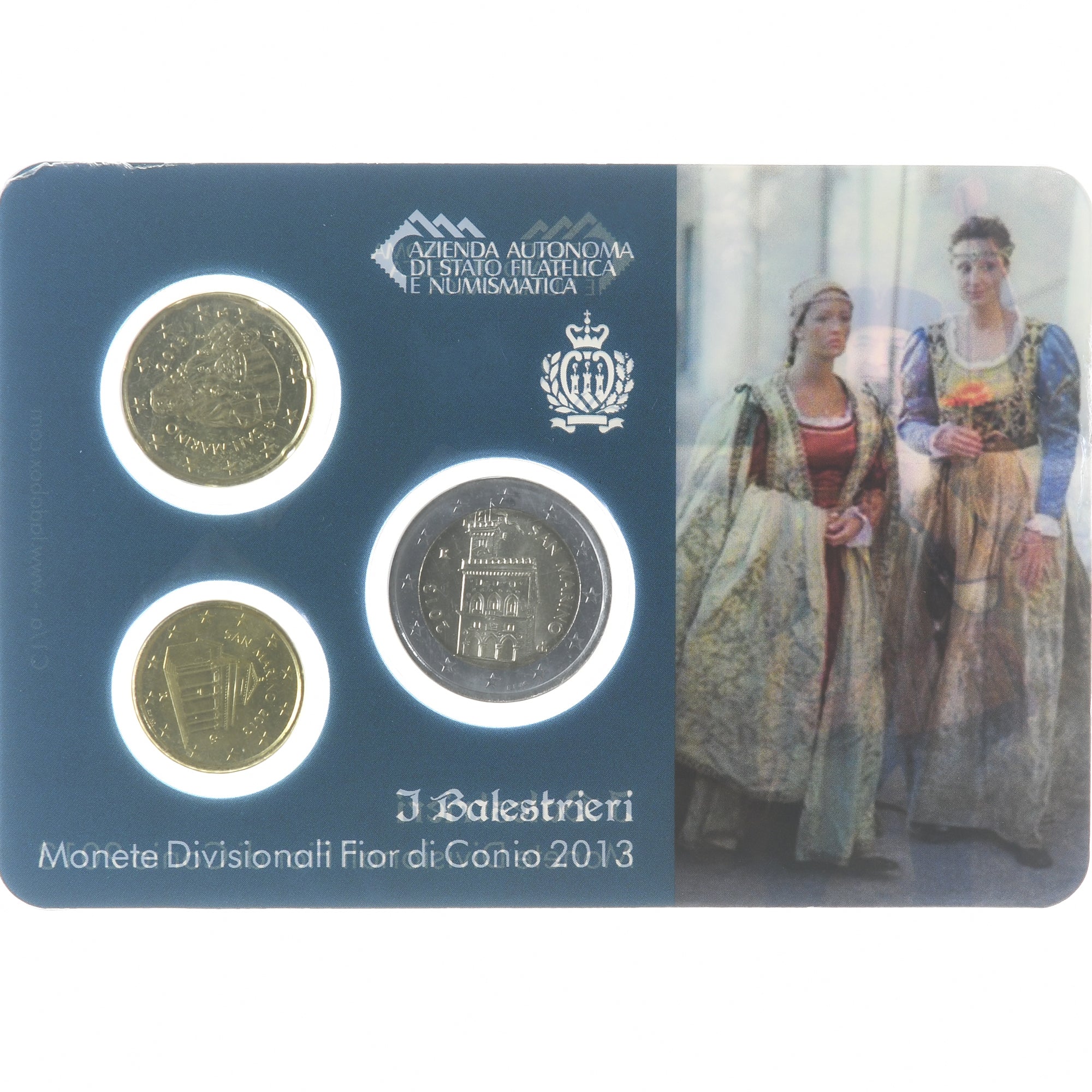 San Marino, 10c. + 50c. + 2€, I Balestrieri, 2013, Rome, FDC, FDC, N.C.