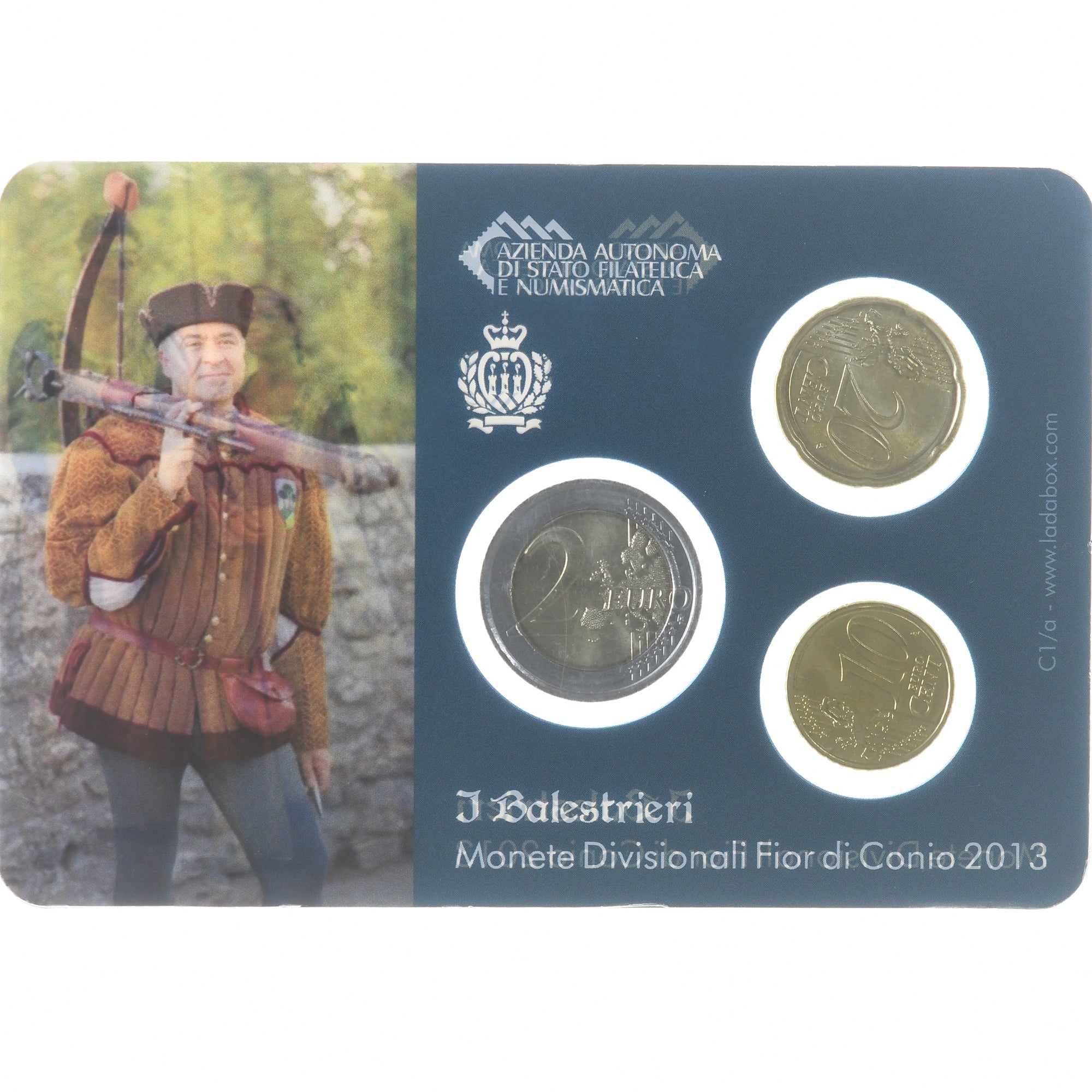 San Marino, 10c. + 50c. + 2€, I Balestrieri, 2013, Rome, FDC, FDC, N.C.