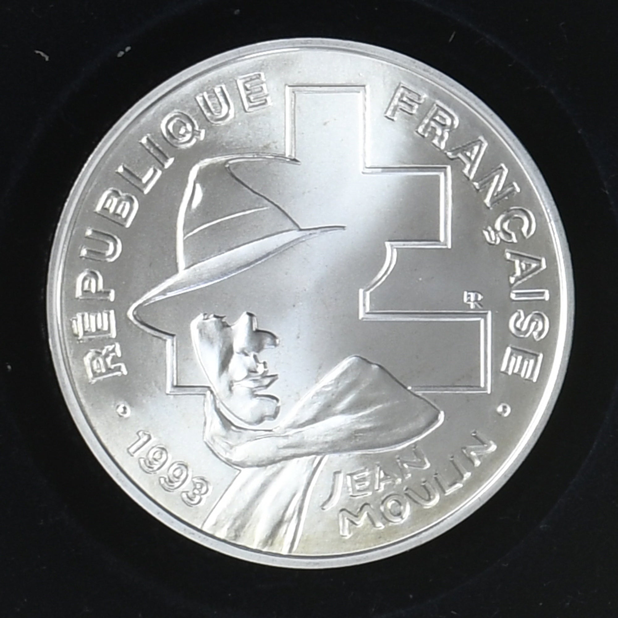 Moeda, França, Jean Moulin, 100 Francs, 1993, Monnaie de Paris, BE, MS(65-70)
