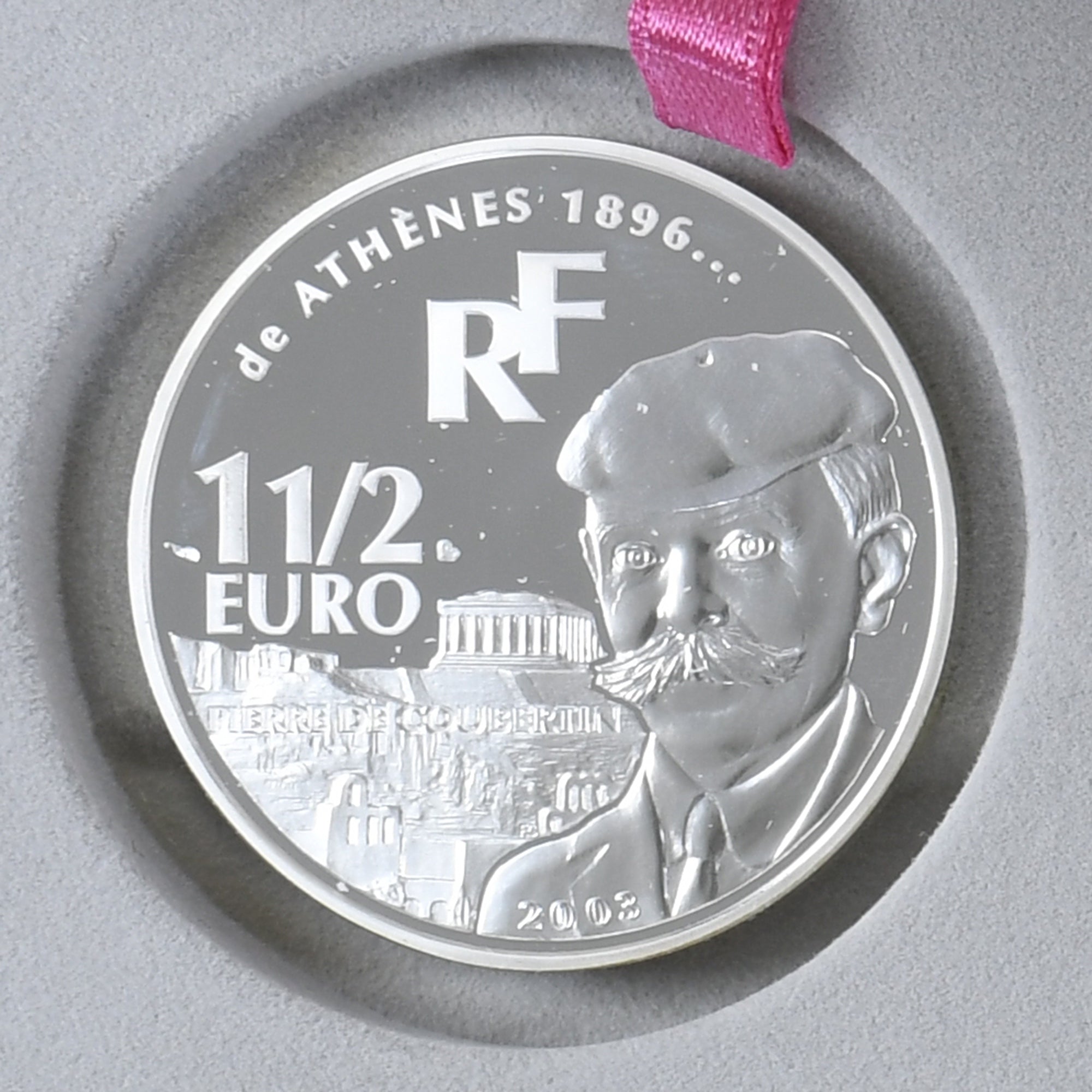 France, 1-1/2 Euro, De Athènes à Athènes, 2003, Monnaie de Paris, BE