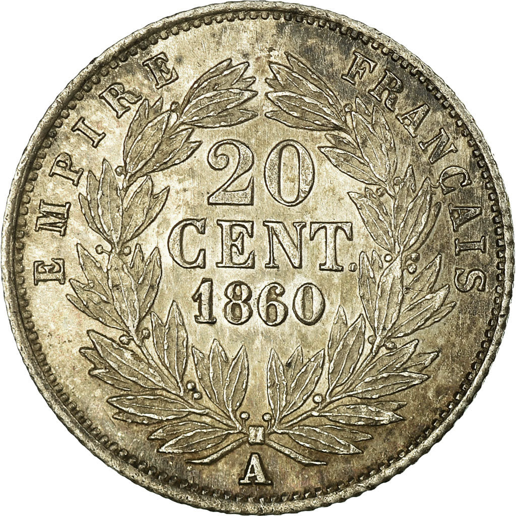 Monnaie, France, Napoleon III, Napoléon III, 20 Centimes, 1860, Paris, SUP+