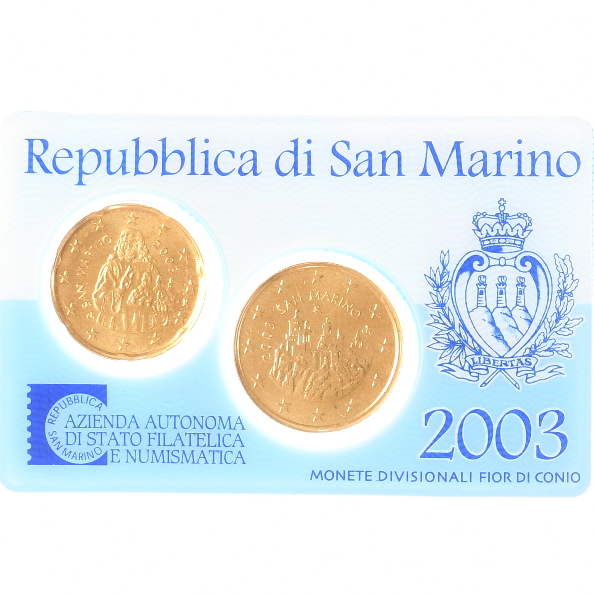 San Marino, 20c. + 50c., 2003, Rome, FDC, MS(65-70), Nordic gold