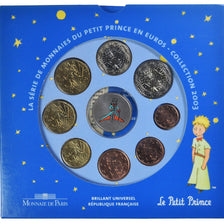 França, Coffret 1c. à 2€ + jeton, Petit Prince, 2003, Monnaie de Paris, BU