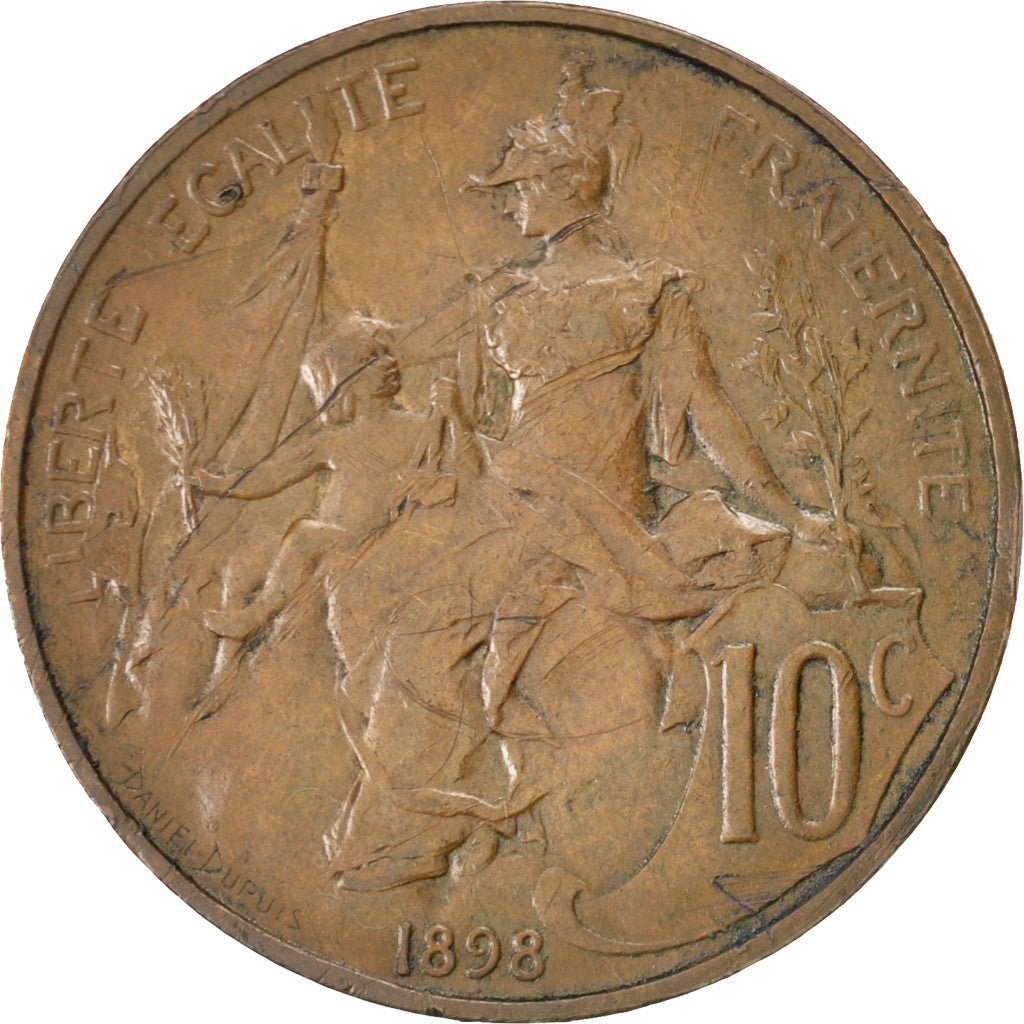 Coin, France, Dupuis, 10 Centimes, 1898, Paris, AU(50-53), Bronze, KM:843