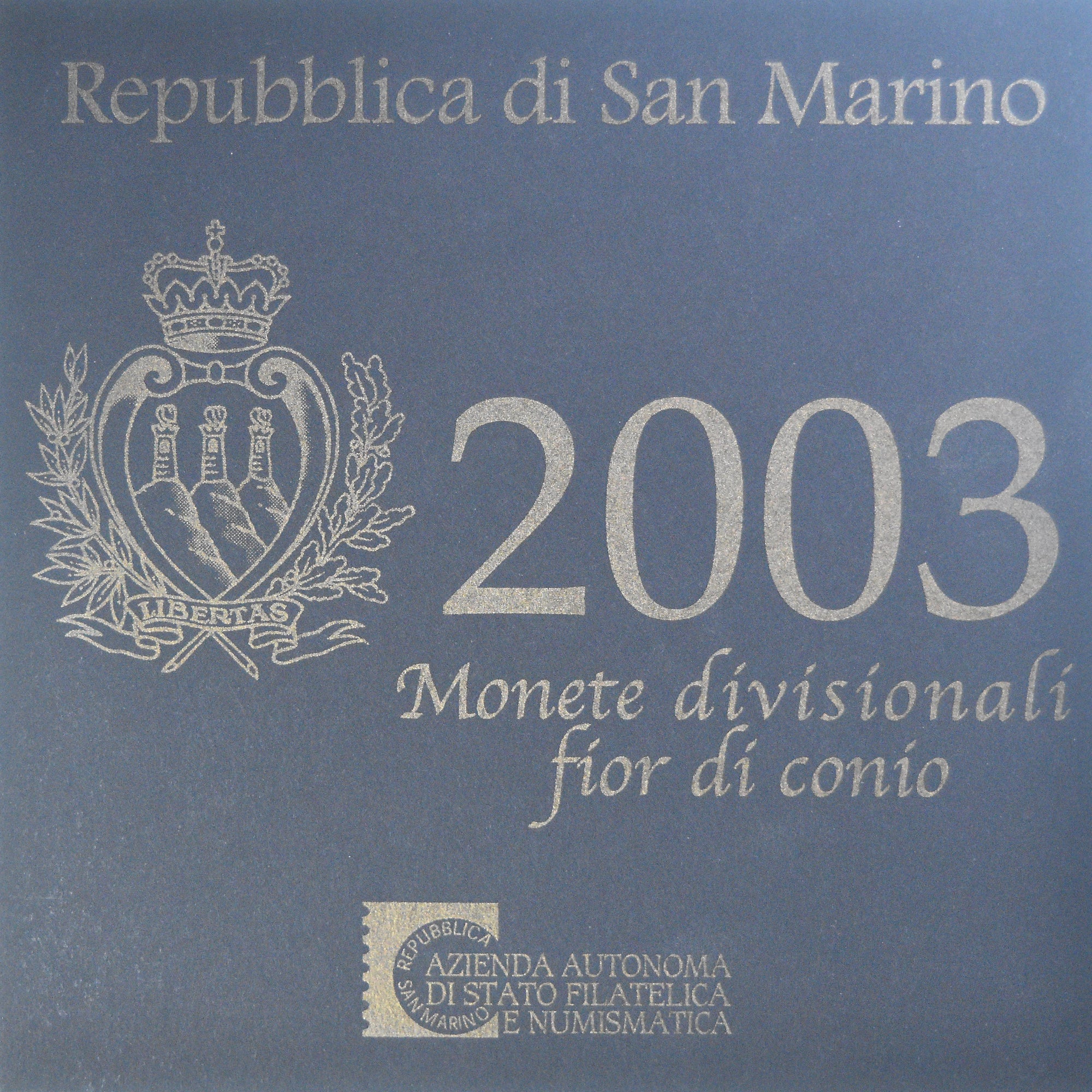 San Marino, Coffret 1c. à 2€, 2003, Rome, FDC, MS(65-70)