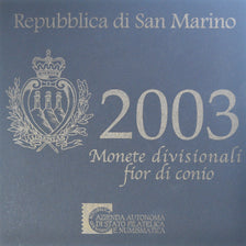 San Marino, Coffret 1c. à 2€, 2003, Rome, FDC, MS(65-70)