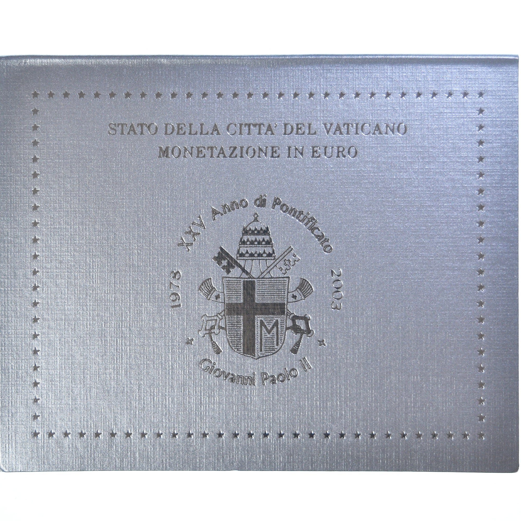 Vatikan, Jean-Paul II, Coffret 1c. à 2€, 2003 - Anno XXV, Rome, BU, STGL